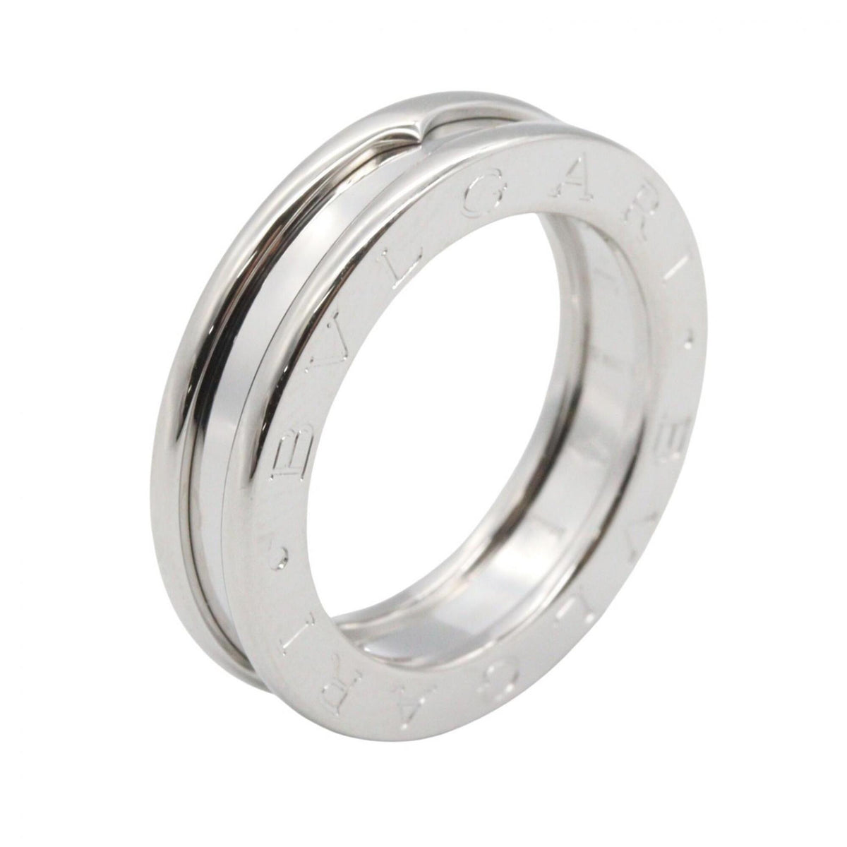 Bvlgari Silver White Gold (18K) Band Ring (Pre-Owned)