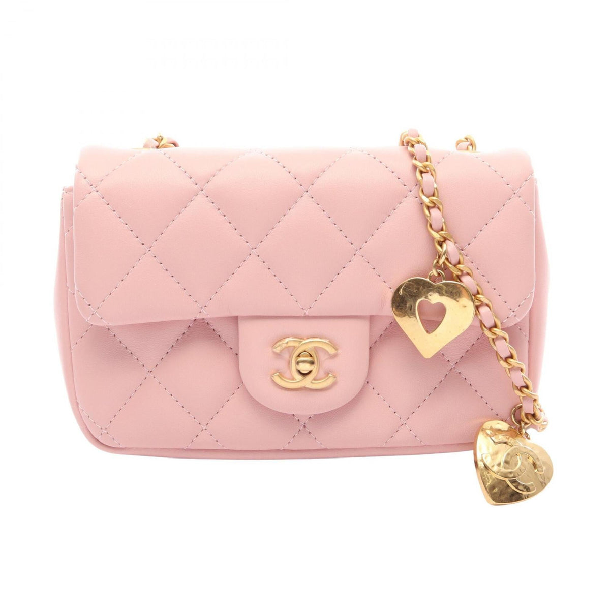 Chanel Pink Leather Handbag Shoulder Bag (Pre-Owned)