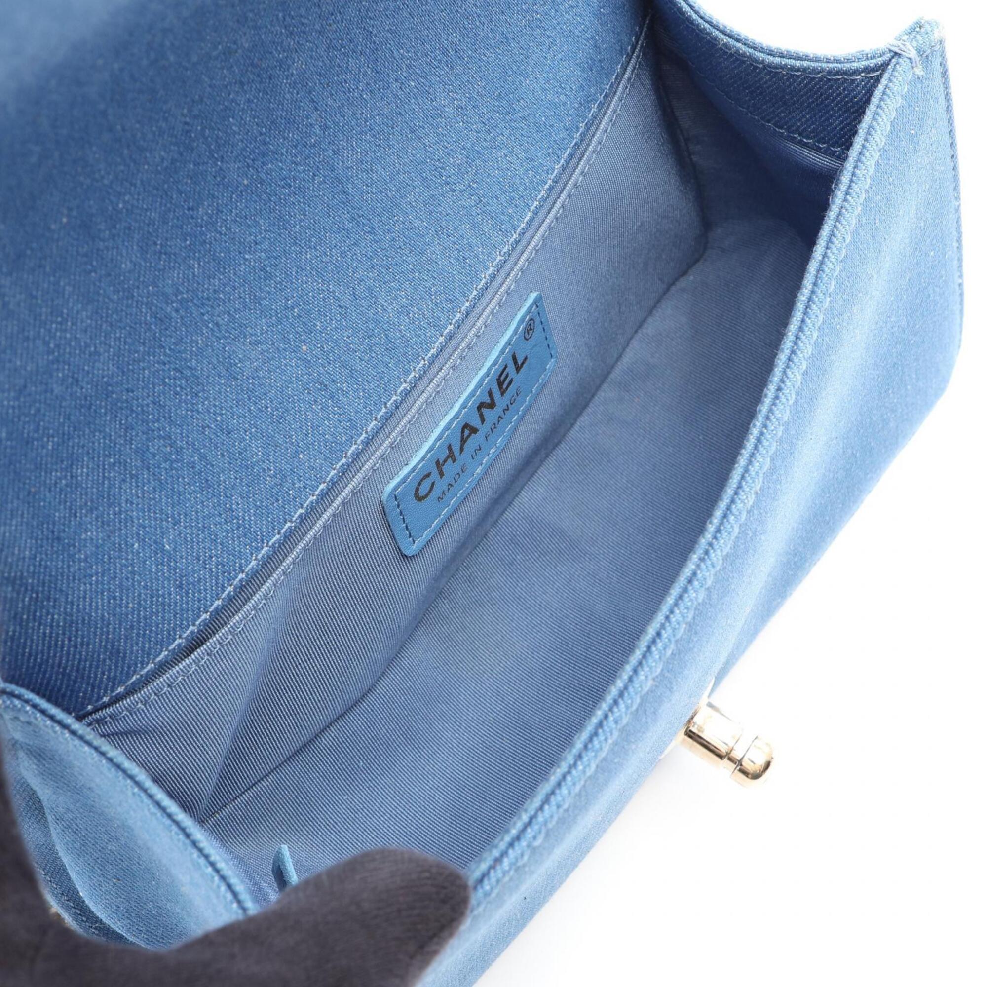 Chanel Blue Denim Handbag Shoulder Bag (Pre-Owned)
