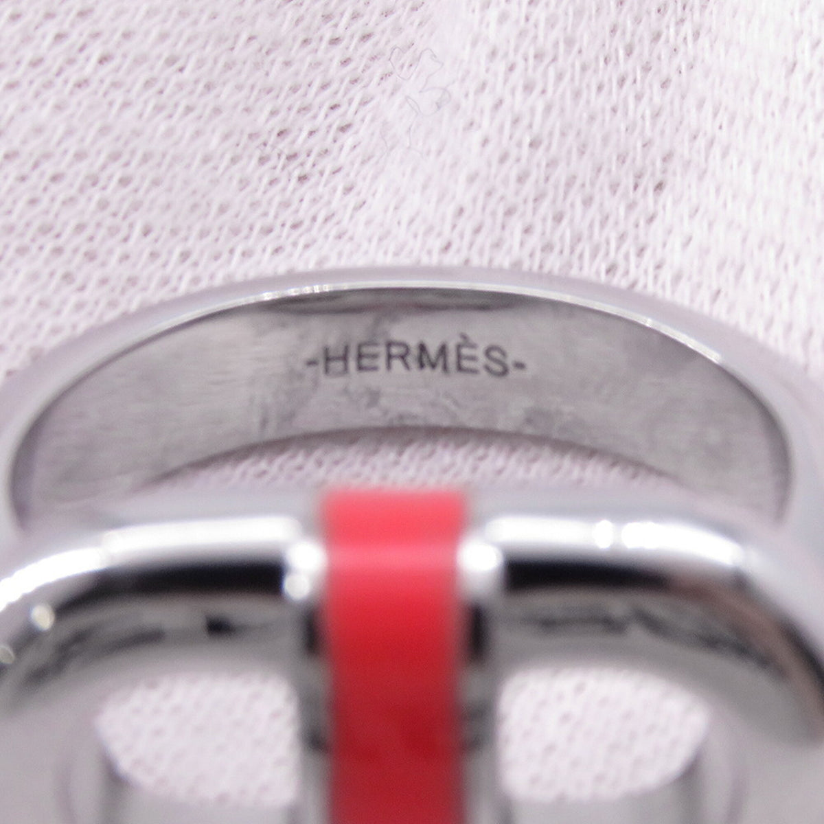 Hermes Silver Silver 925 Band Ring (Pre-Owned)