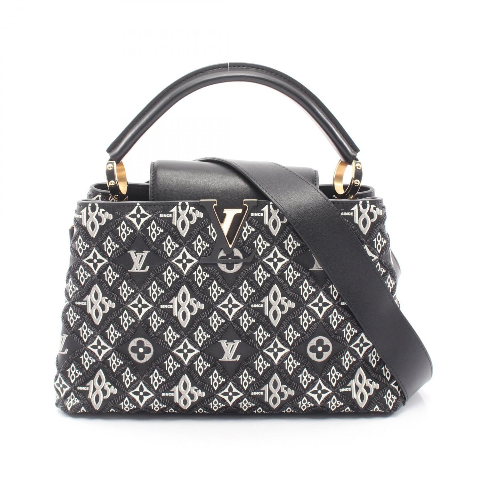 Louis Vuitton Black Noir Leather Handbag (Pre-Owned)