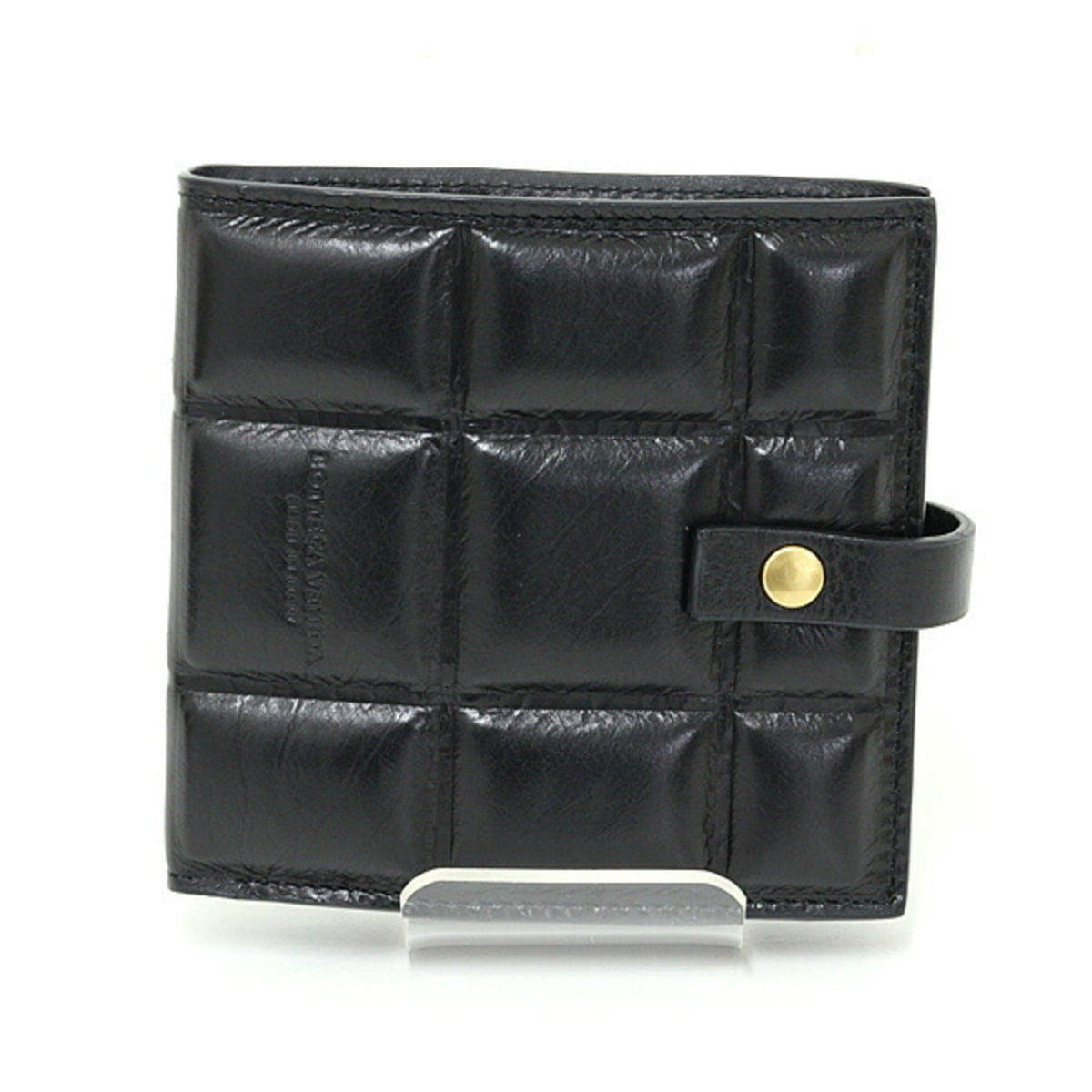 Bottega Veneta Black Leather Wallet (Bi-Fold) (Pre-Owned)