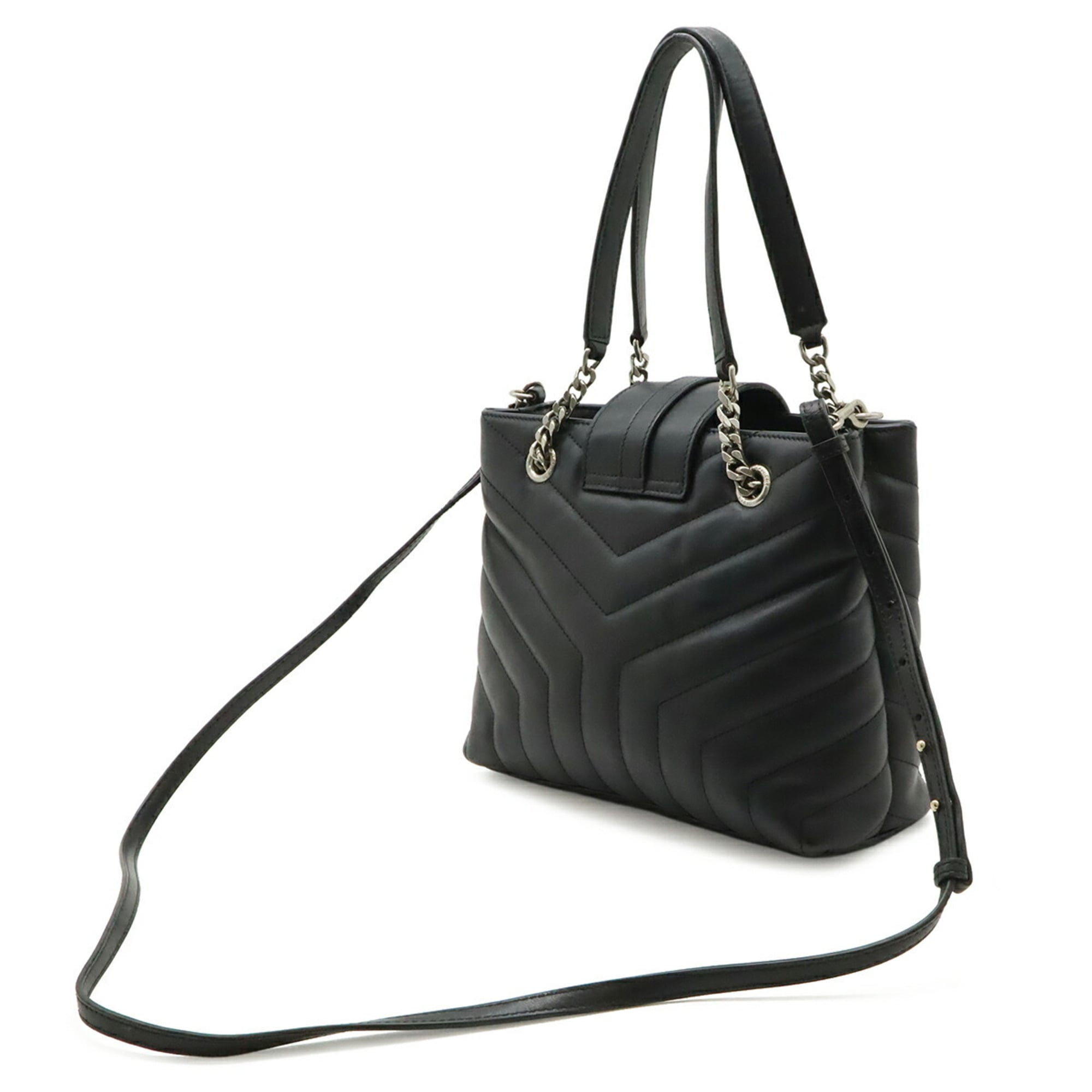 Yves Saint Laurent Black Quilting Shoulder Bag (Pre-Owned)
