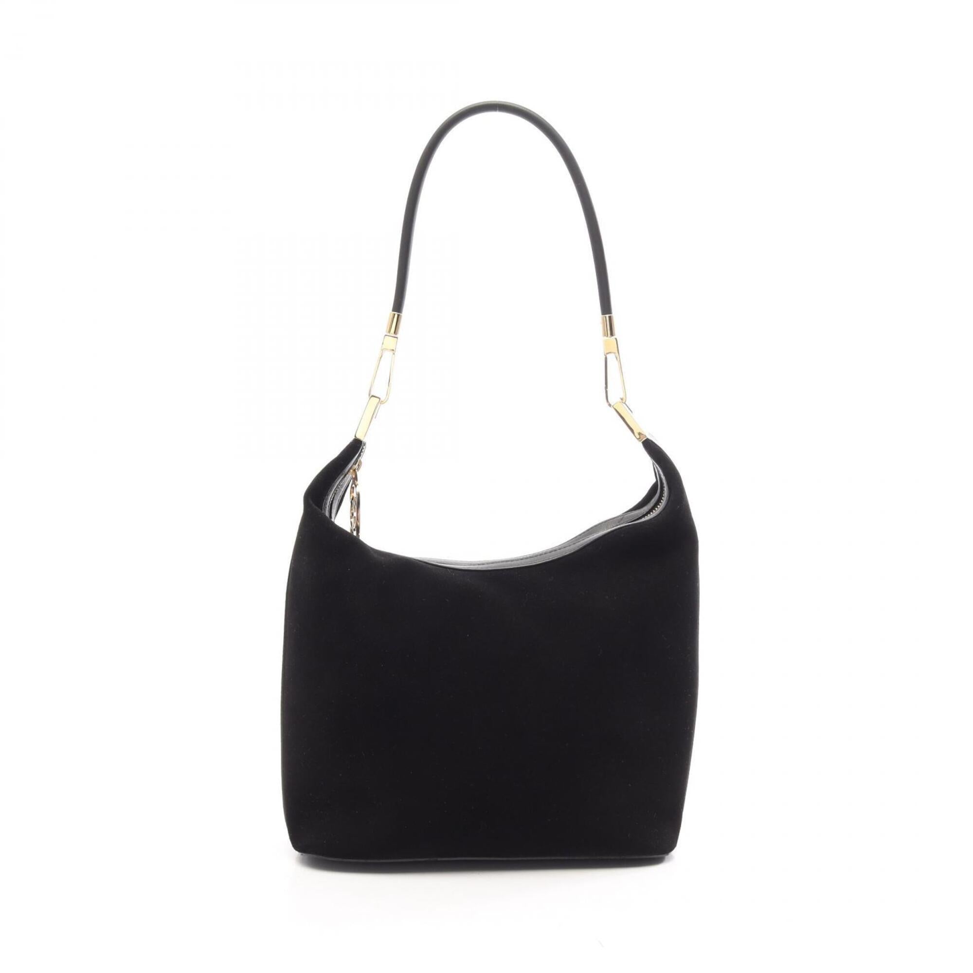 Gucci Black Suede Leather Handbag Shoulder Bag (Pre-Owned)