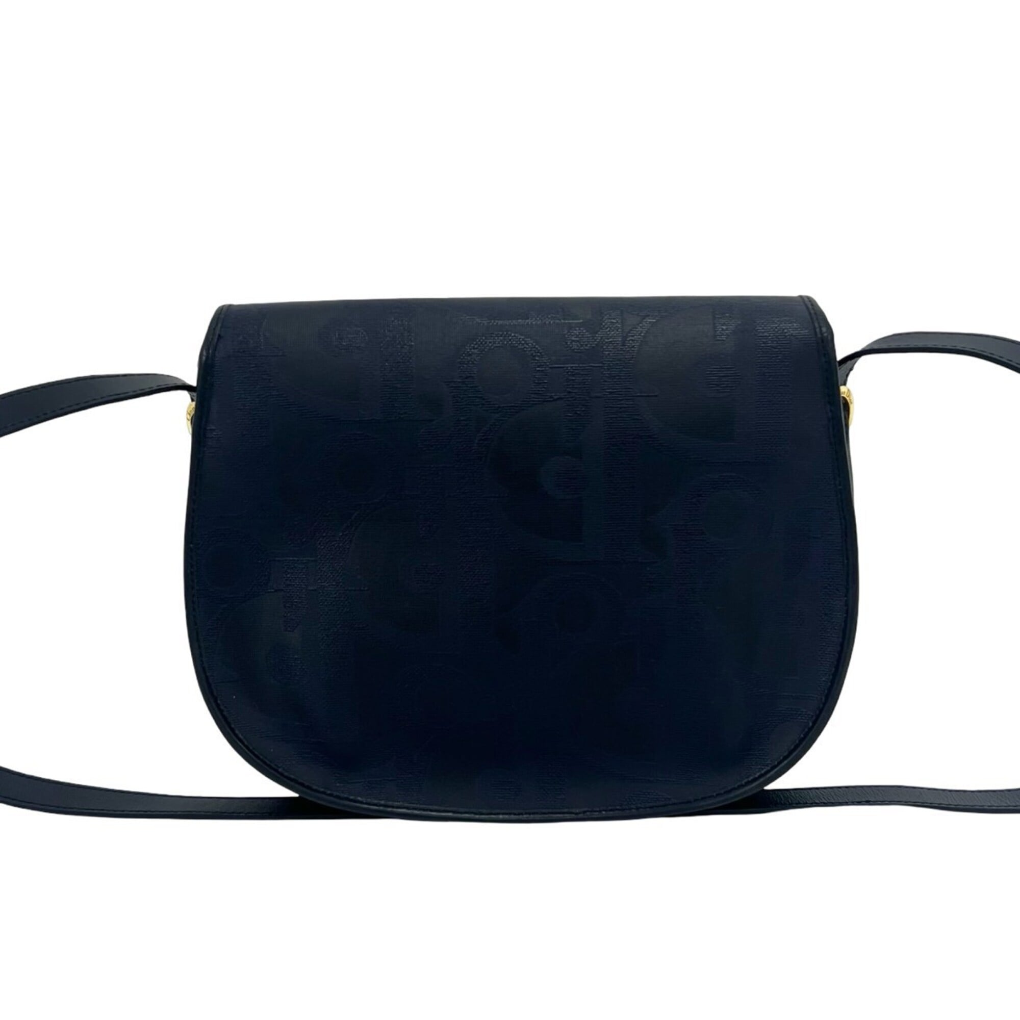 Christian Dior Navy Leather Pvc Pochette Shoulder Bag (Pre-Owned)