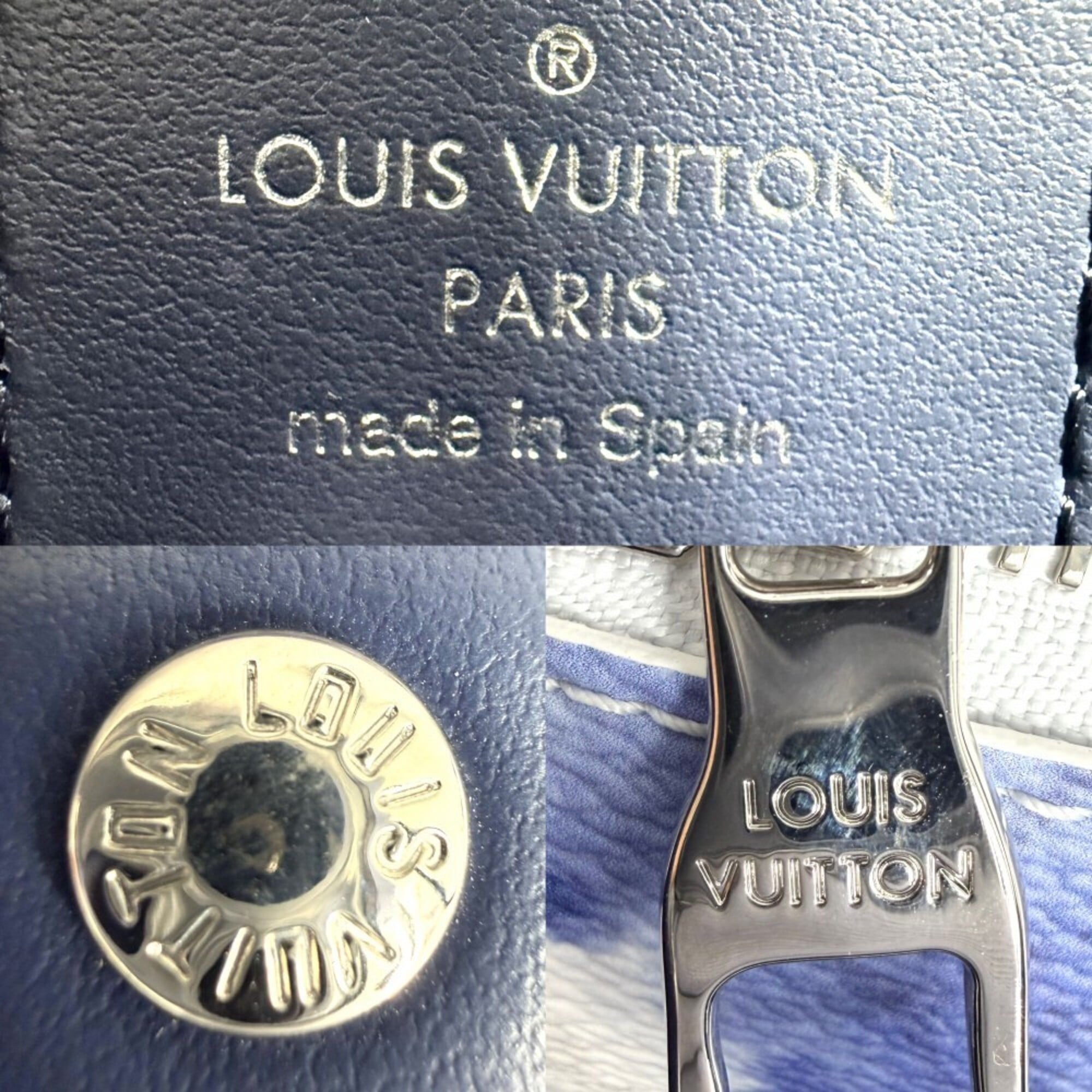 Louis Vuitton Blue Monogram White Monogram Handbag Shoulder Bag (Pre-Owned)