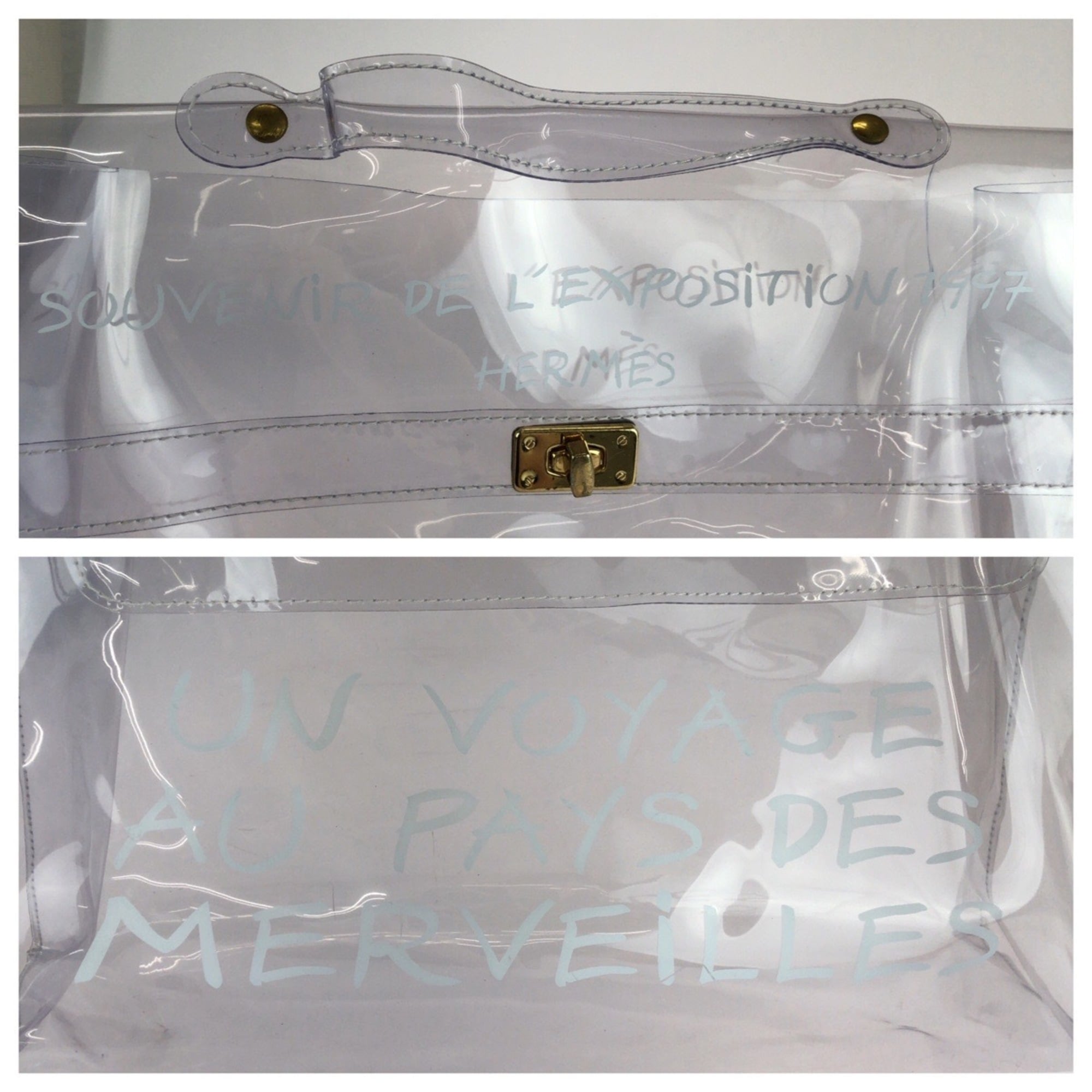 Hermes Clear Vinyl Handbag (Pre-Owned)
