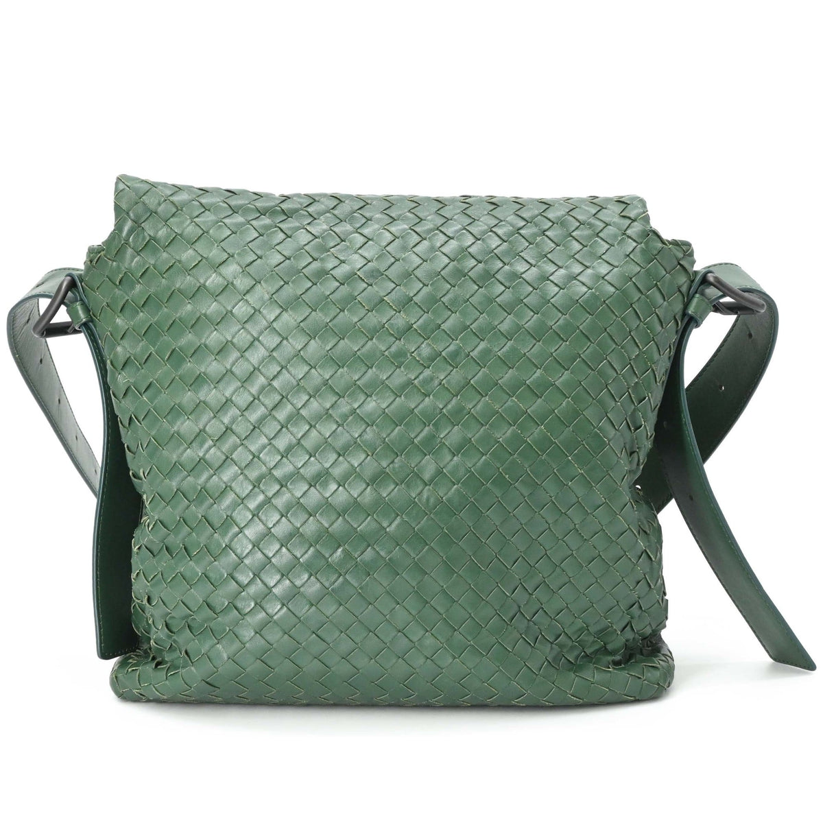 Bottega Veneta Intrecciato Green Intrecciato Shoulder Bag (Pre-Owned)