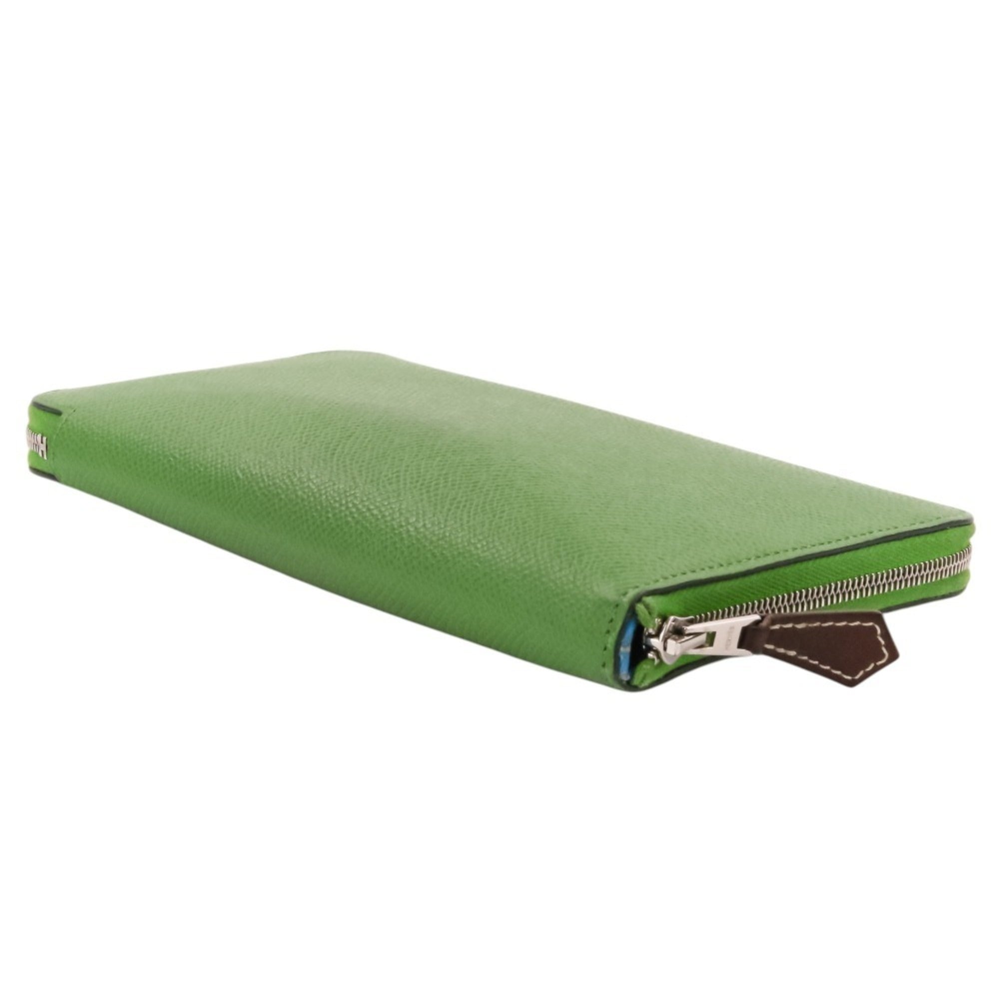 Hermes Green Vert Epsom Leather Long Wallet (Bi-Fold) (Pre-Owned)