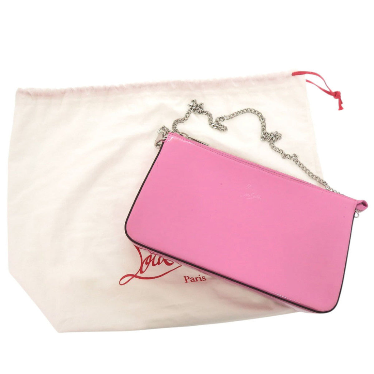 Christian Louboutin Pink Patent Leather Shoulder Bag (Pre-Owned)