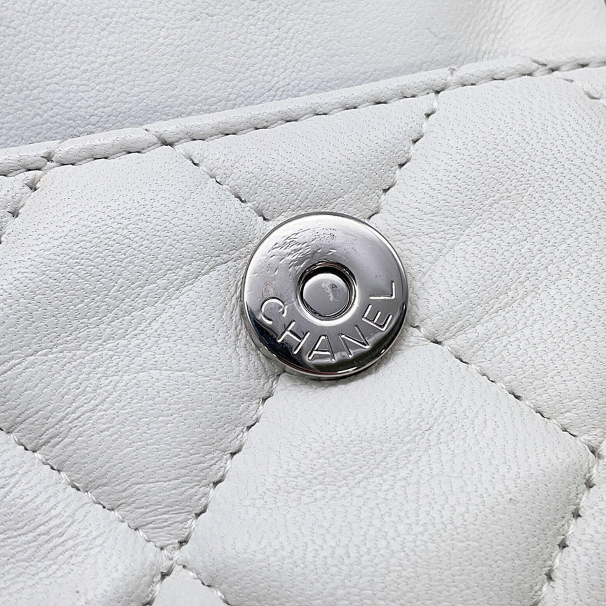 Chanel Black White Chain/Shoulder Wallet (Pre-Owned)