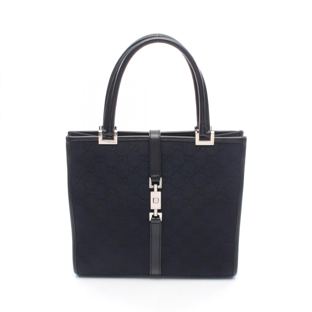 Gucci Black Canvas Leather Handbag (Pre-Owned)