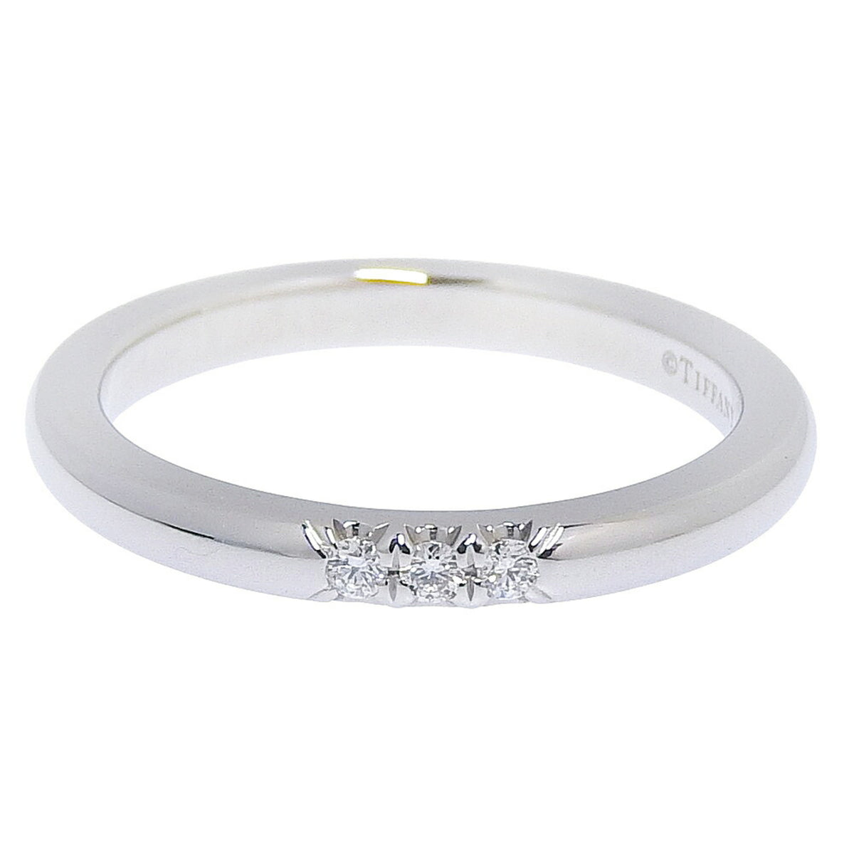 Tiffany Platinum Platinum 950 Band Ring (Pre-Owned)