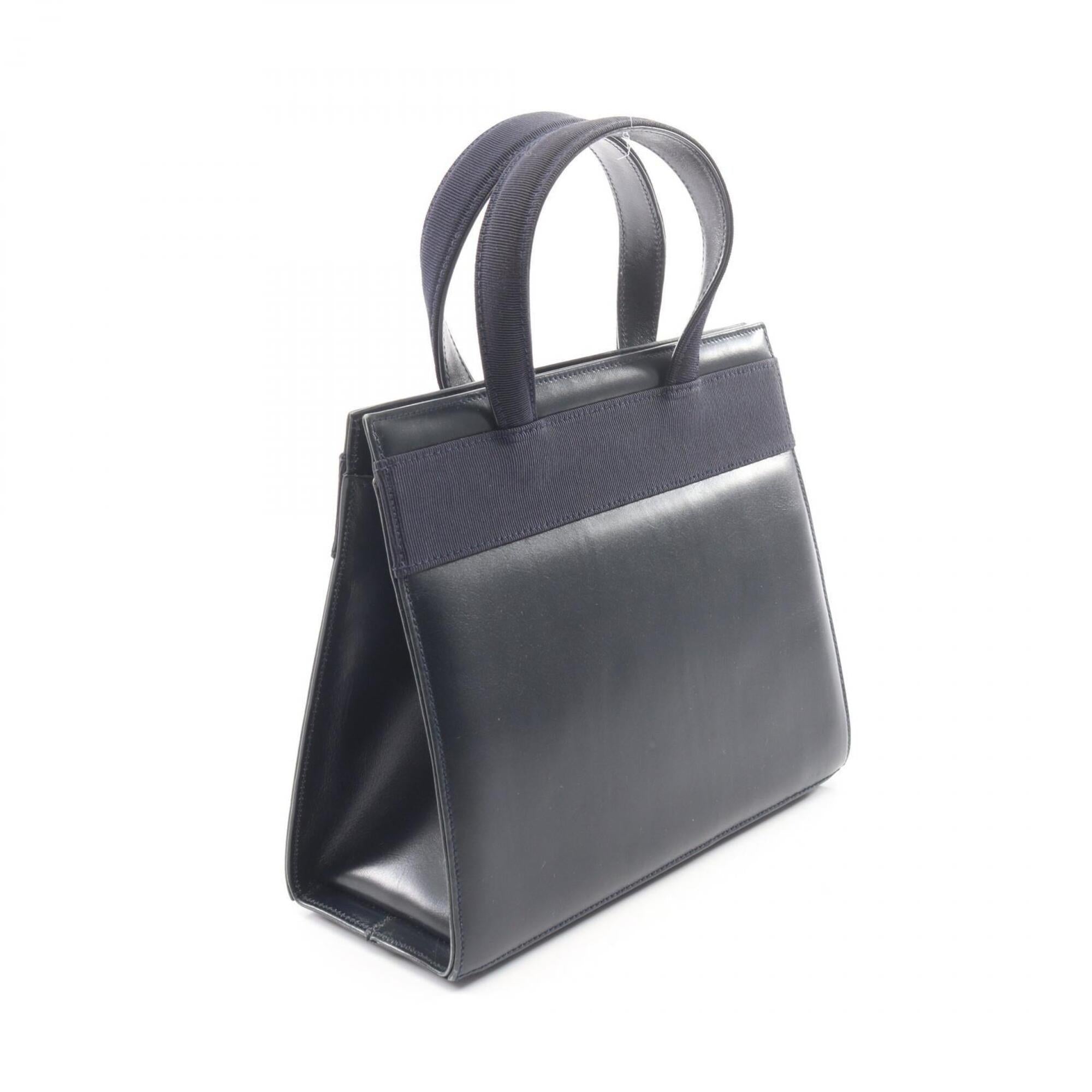 Salvatore Ferragamo Navy Leather Handbag (Pre-Owned)
