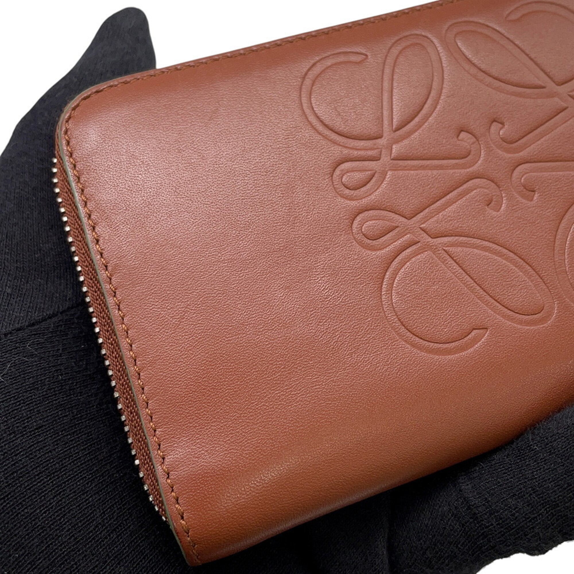 Loewe Brown Leather Coin Purse/Coin Case (Pre-Owned)