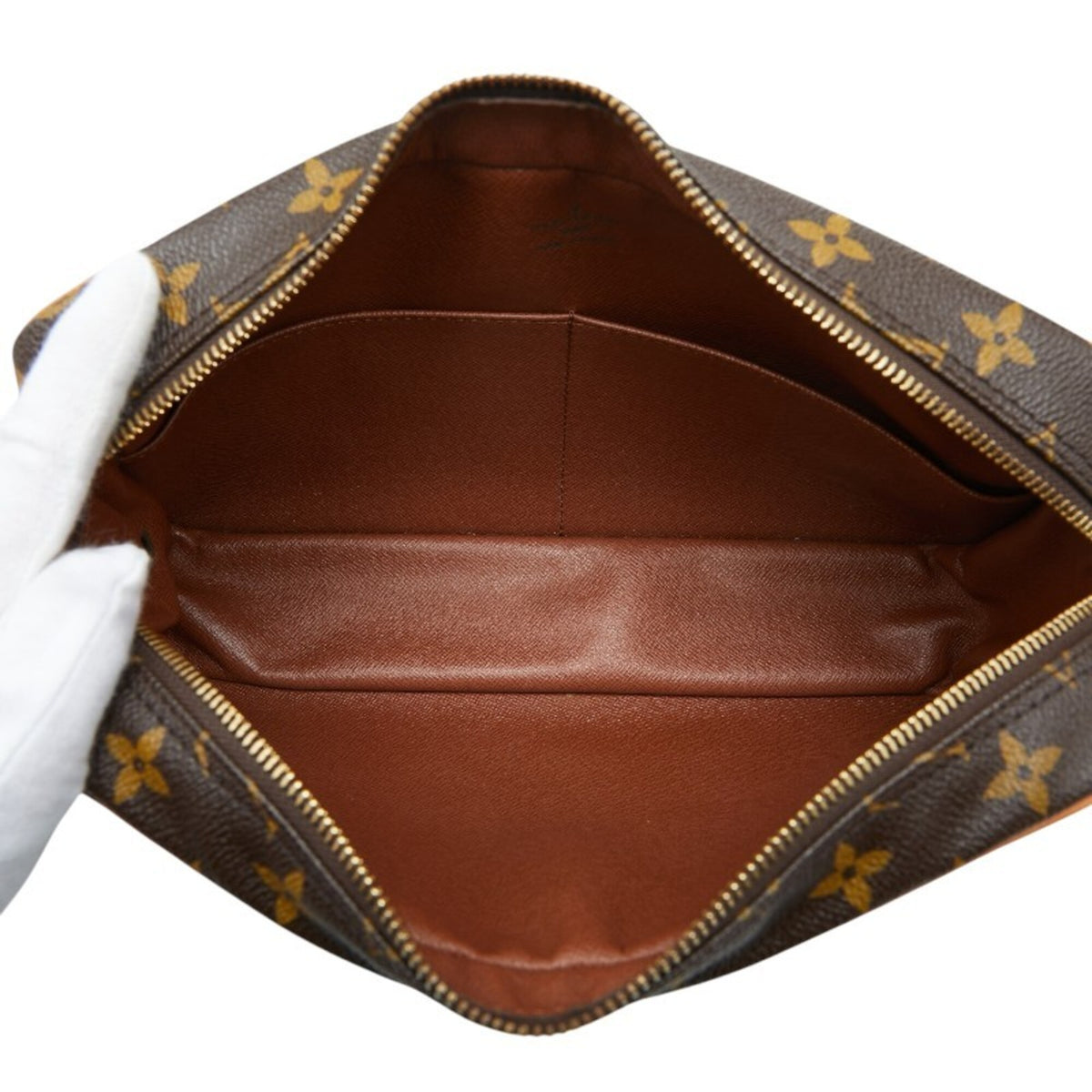 Louis Vuitton Brown Pvc Leather Clutch Bag (Pre-Owned)