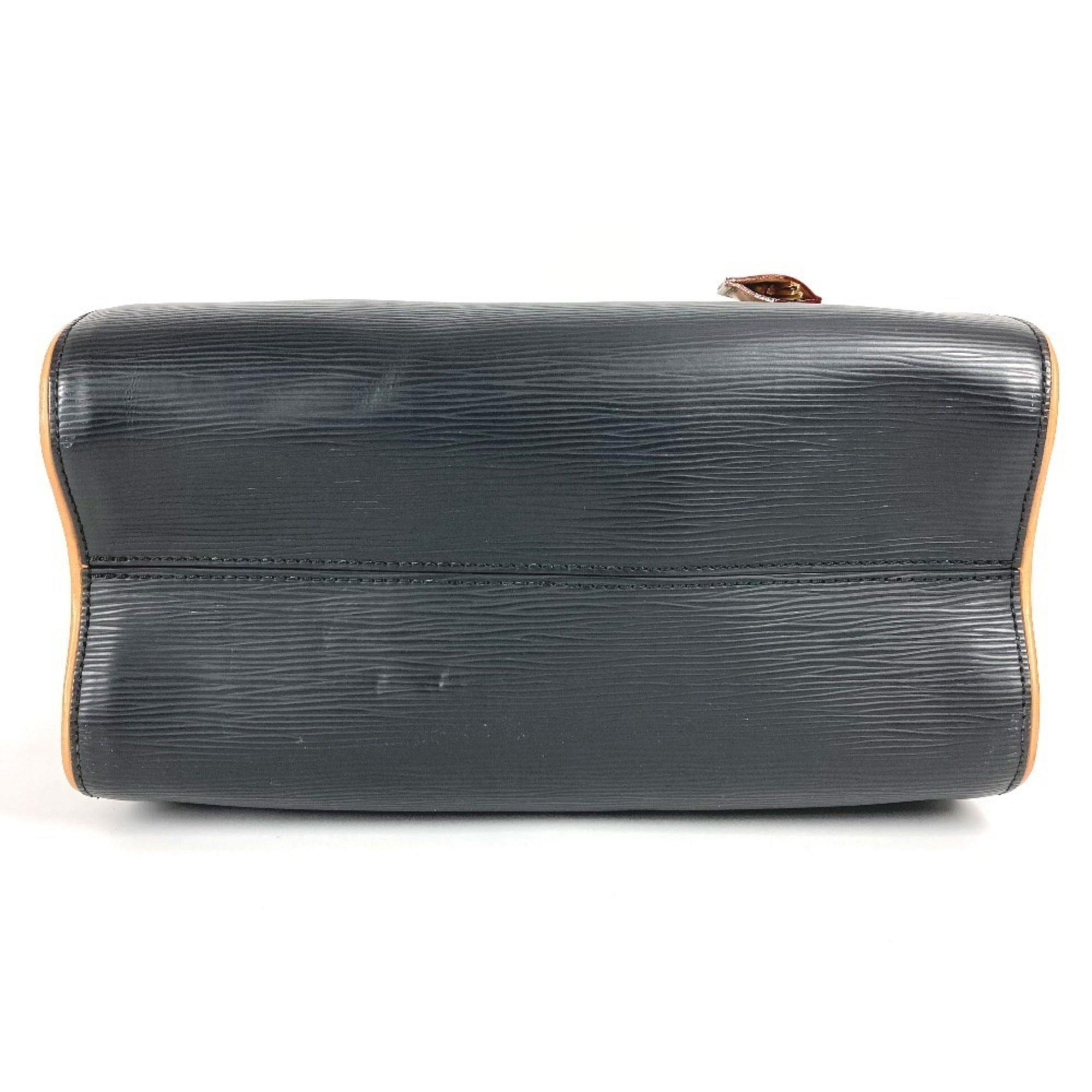 Louis Vuitton Black Noir Epi Leather Boston Bag Handbag Shoulder Bag (Pre-Owned)