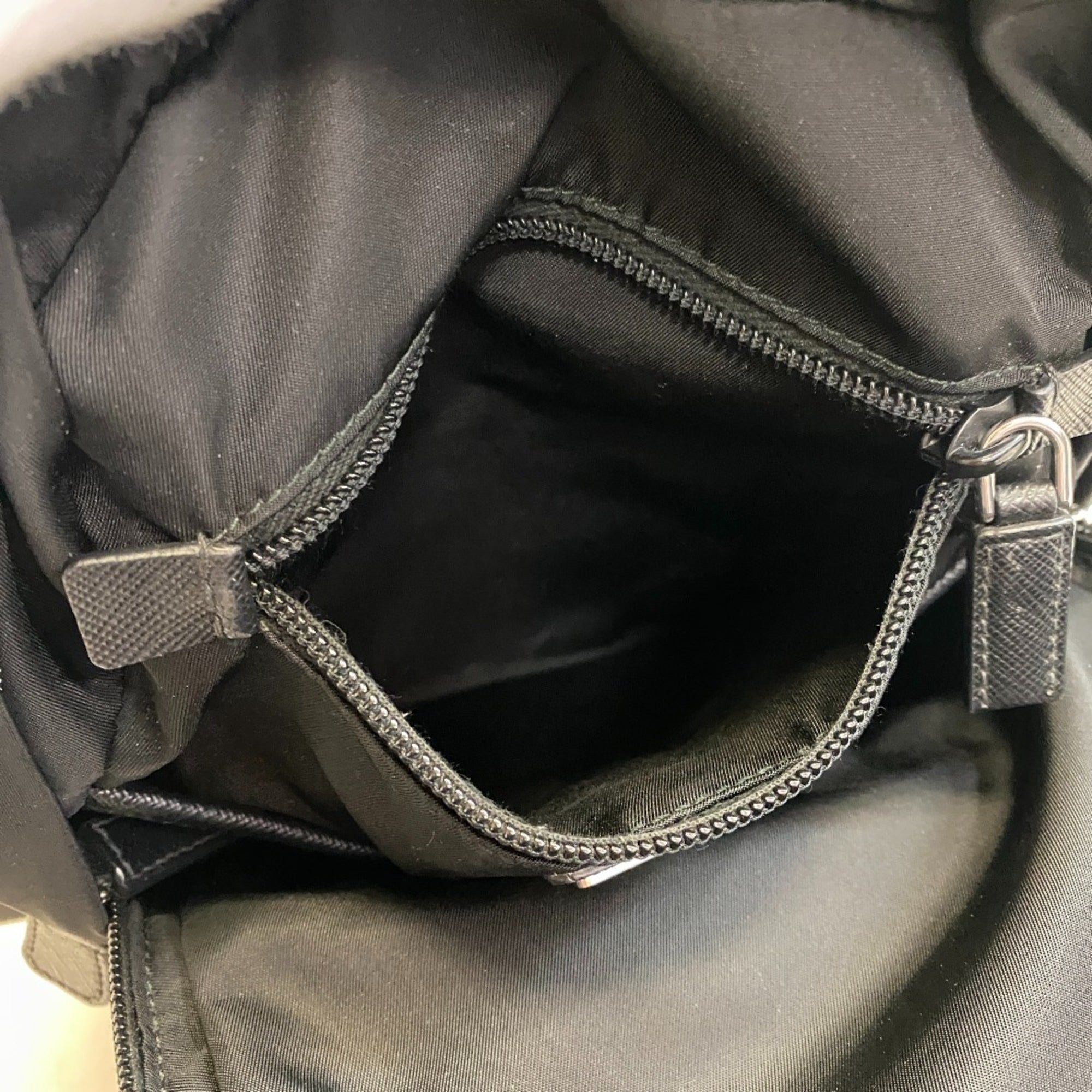 Prada Black Nylon Shoulder Bag Sling Bag (Pre-Owned)