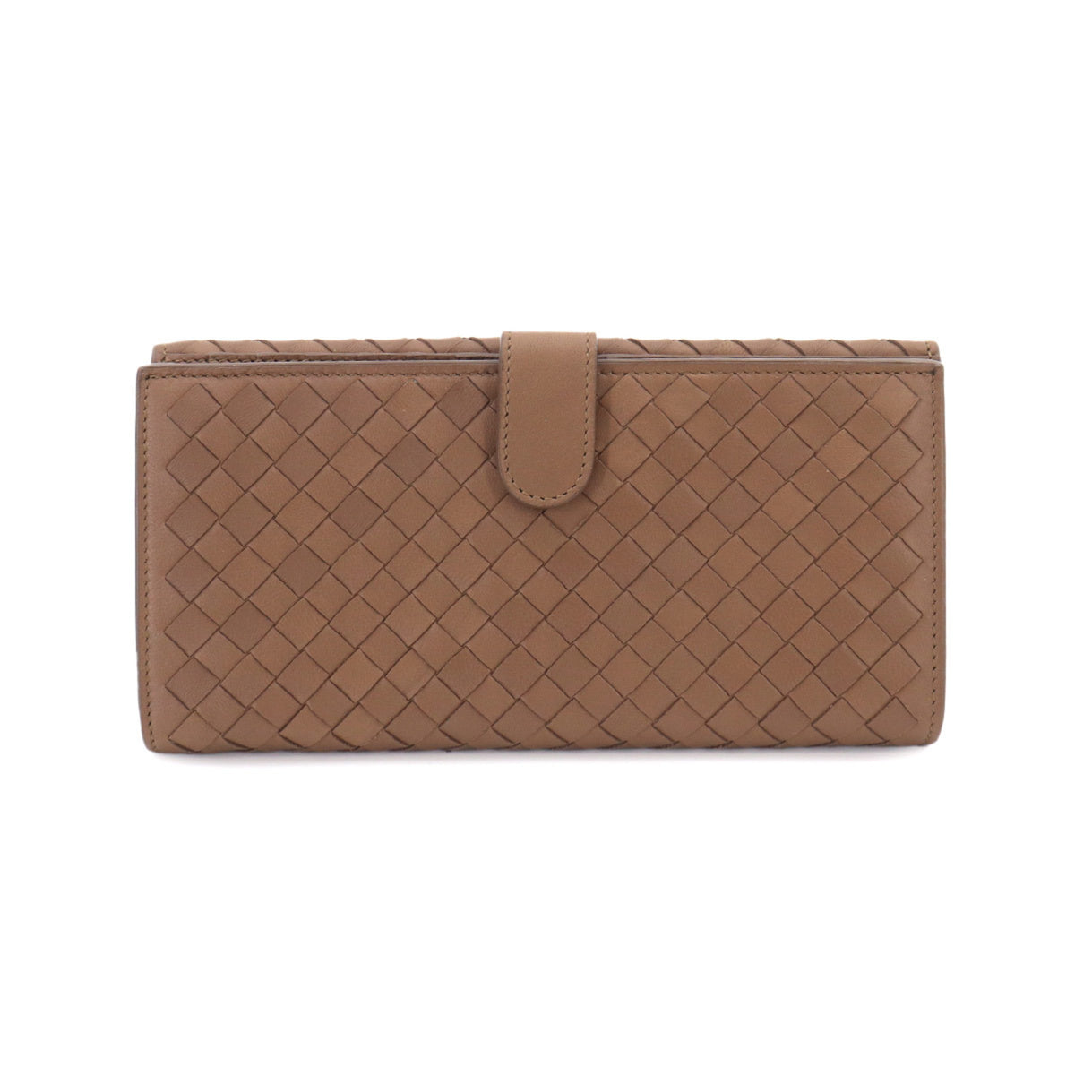 Bottega Veneta Brown Intrecciato Long Wallet (Bi-Fold) (Pre-Owned)