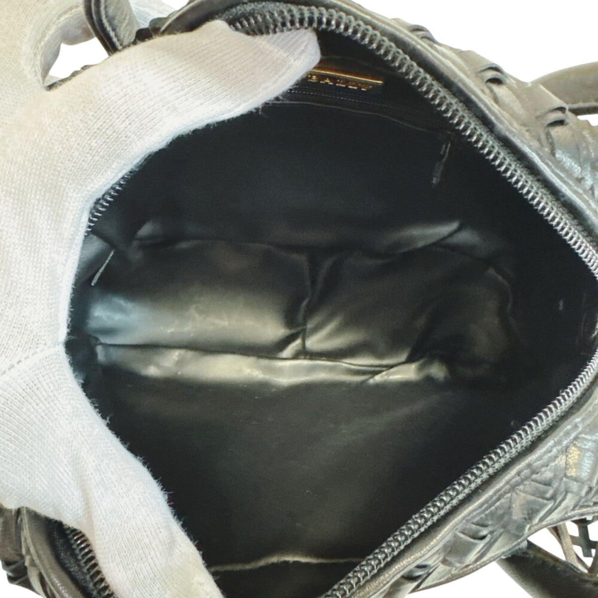 Bally Black Leather Handbag Shoulder Bag (Pre-Owned)