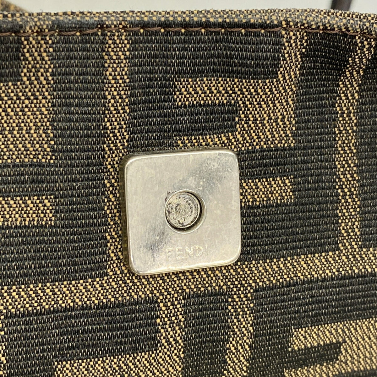 Fendi Brown Nylon Canvas Shoulder Bag (Pre-Owned)