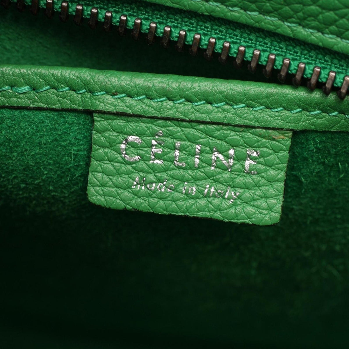 Celine Green Leather Handbag (Pre-Owned)