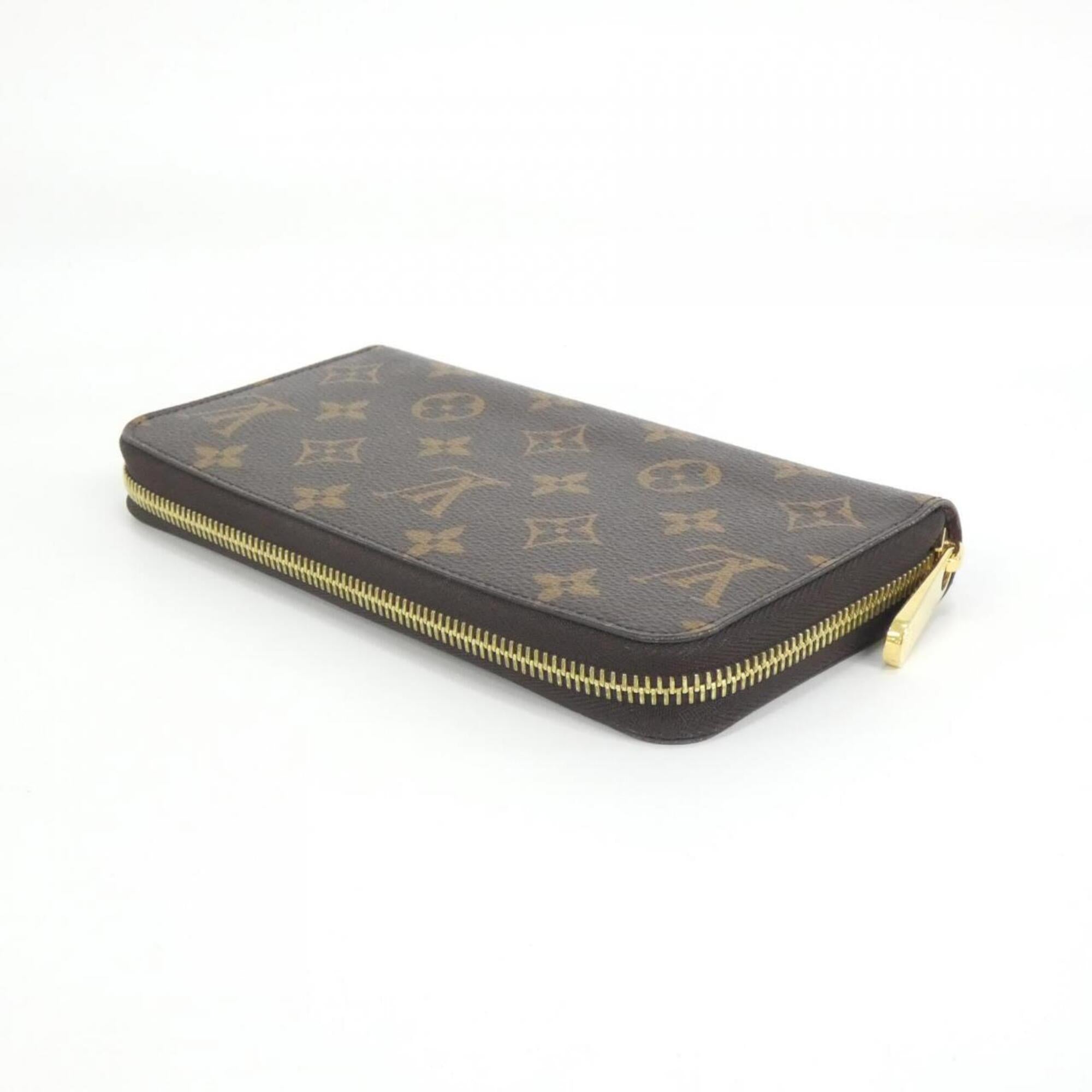 Louis Vuitton Marron Coated Canvas Long Wallet (Bi-Fold) (Pre-Owned)