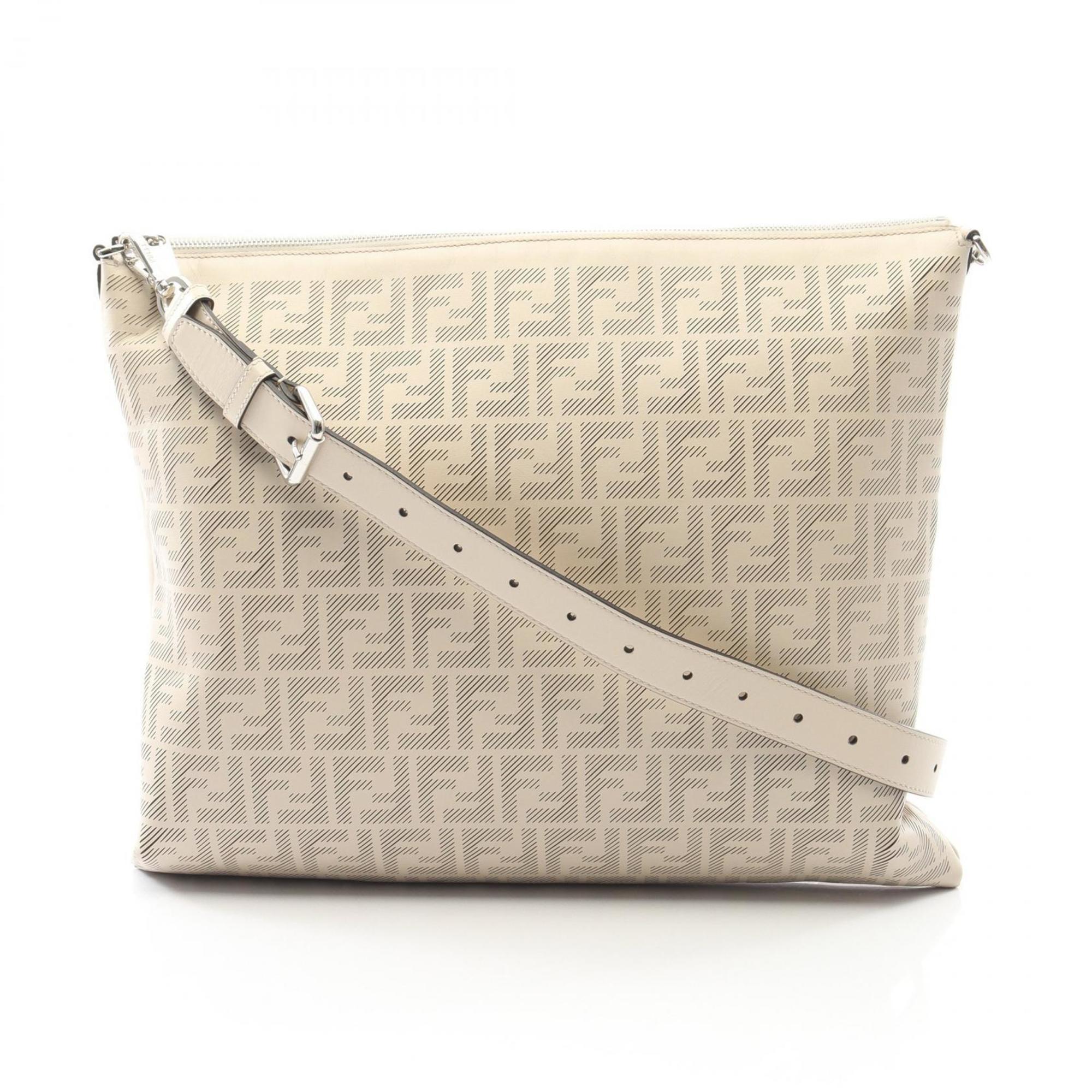 Fendi White Leather Shoulder Bag (Pre-Owned)