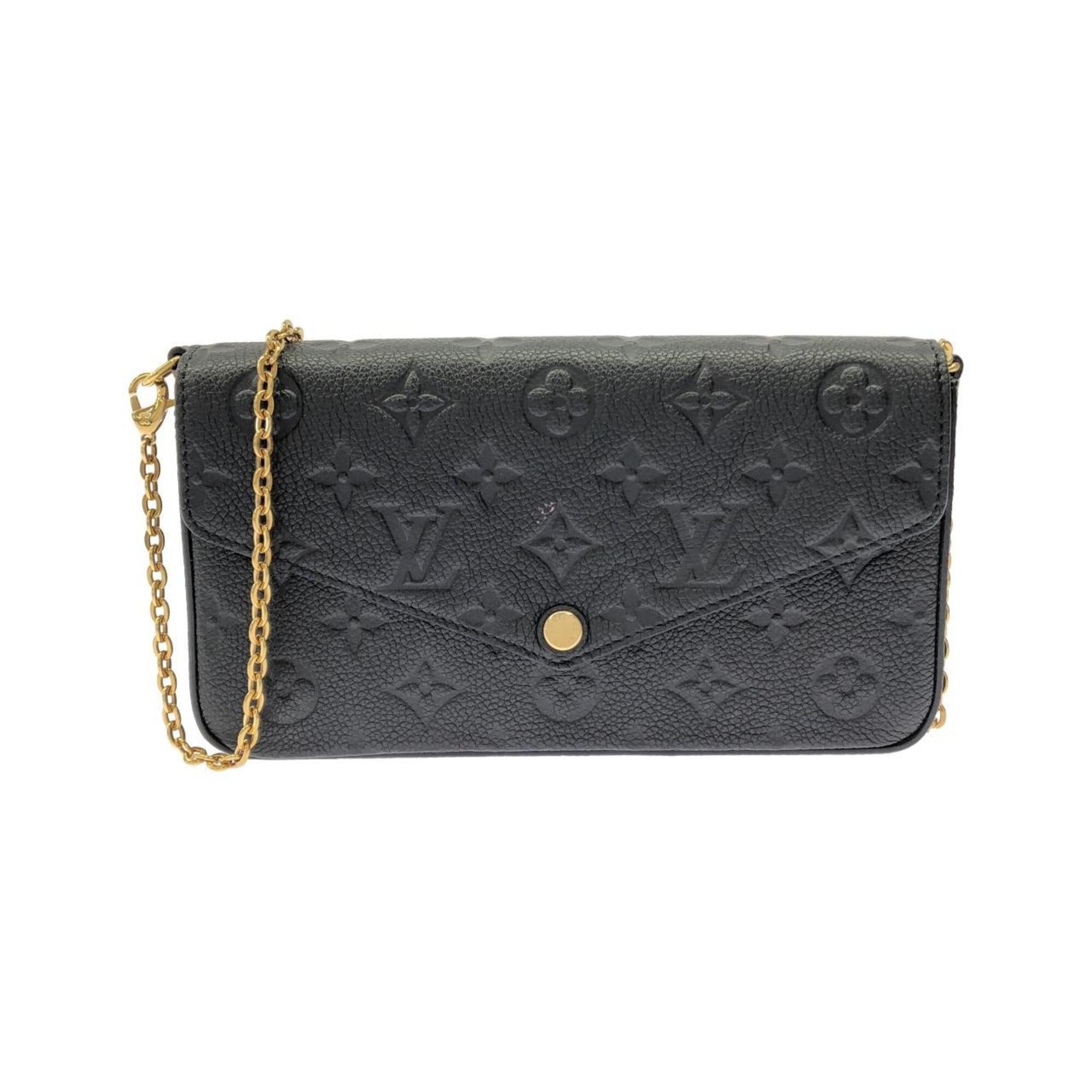 Louis Vuitton Black Leather Pochette Shoulder Bag (Pre-Owned)