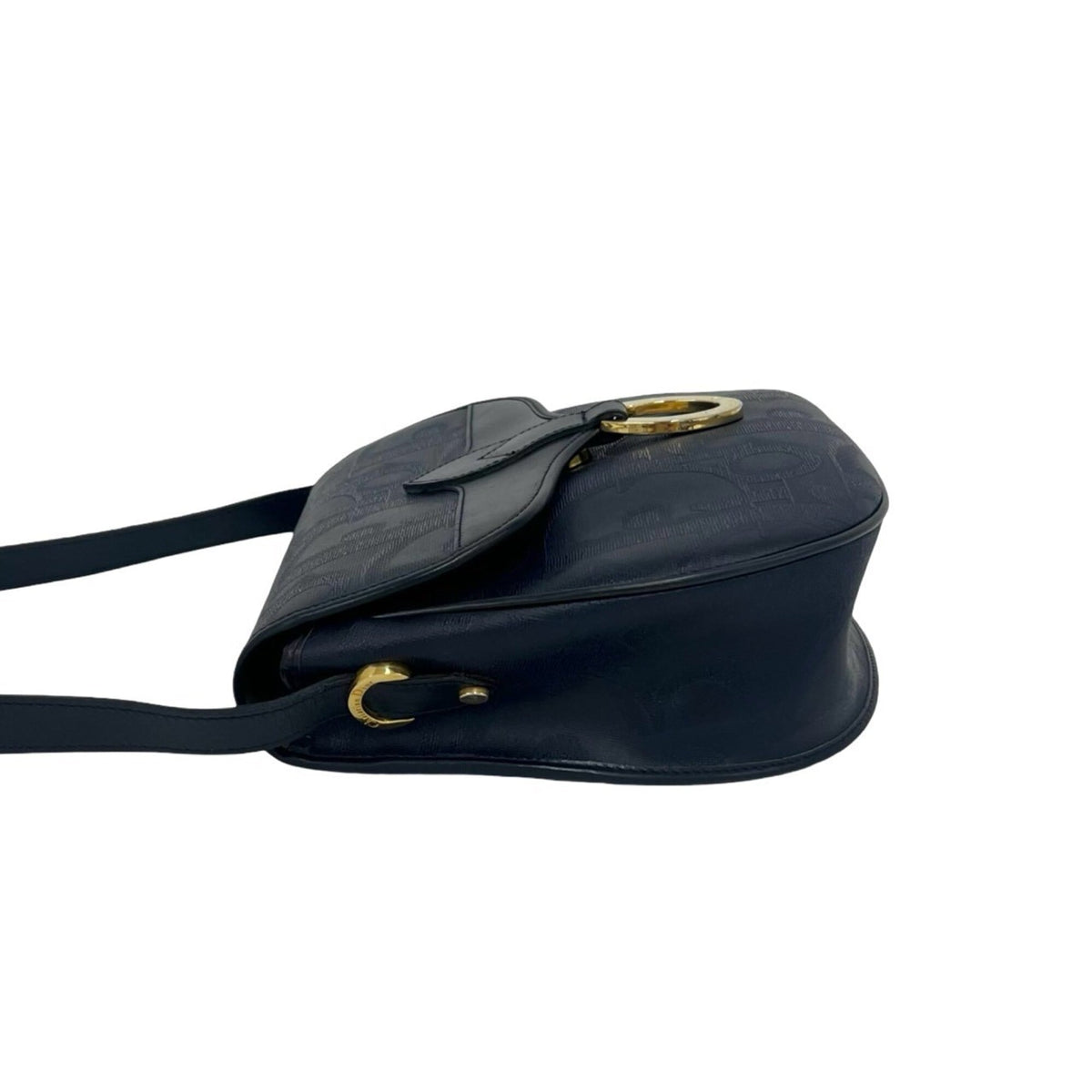 Christian Dior Navy Leather Pvc Pochette Shoulder Bag (Pre-Owned)