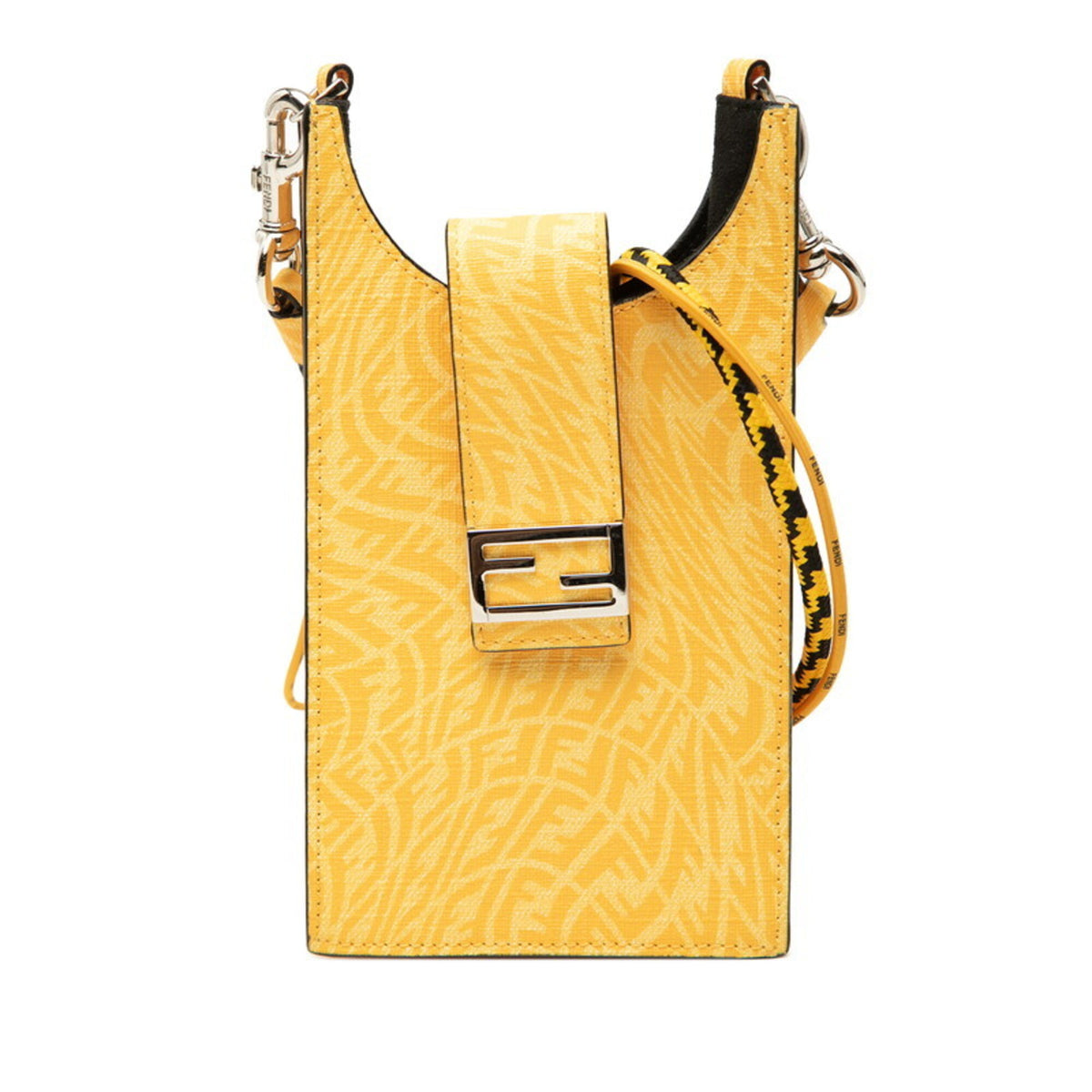 Fendi Yellow Pvc Leather Shoulder Bag (Pre-Owned)