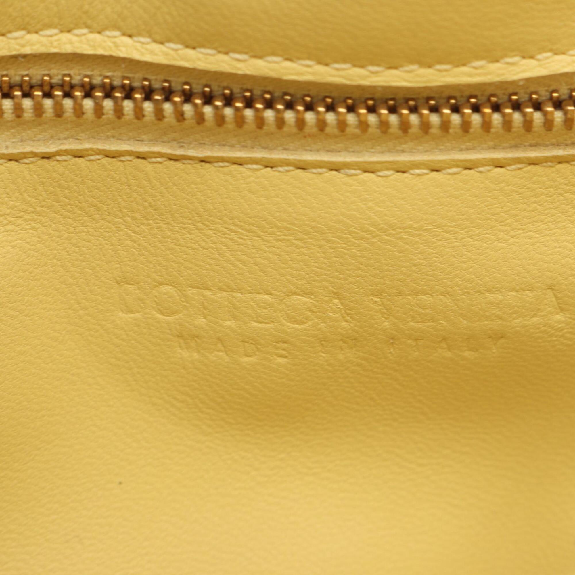 Bottega Veneta Yellow Leather Handbag Shoulder Bag (Pre-Owned)