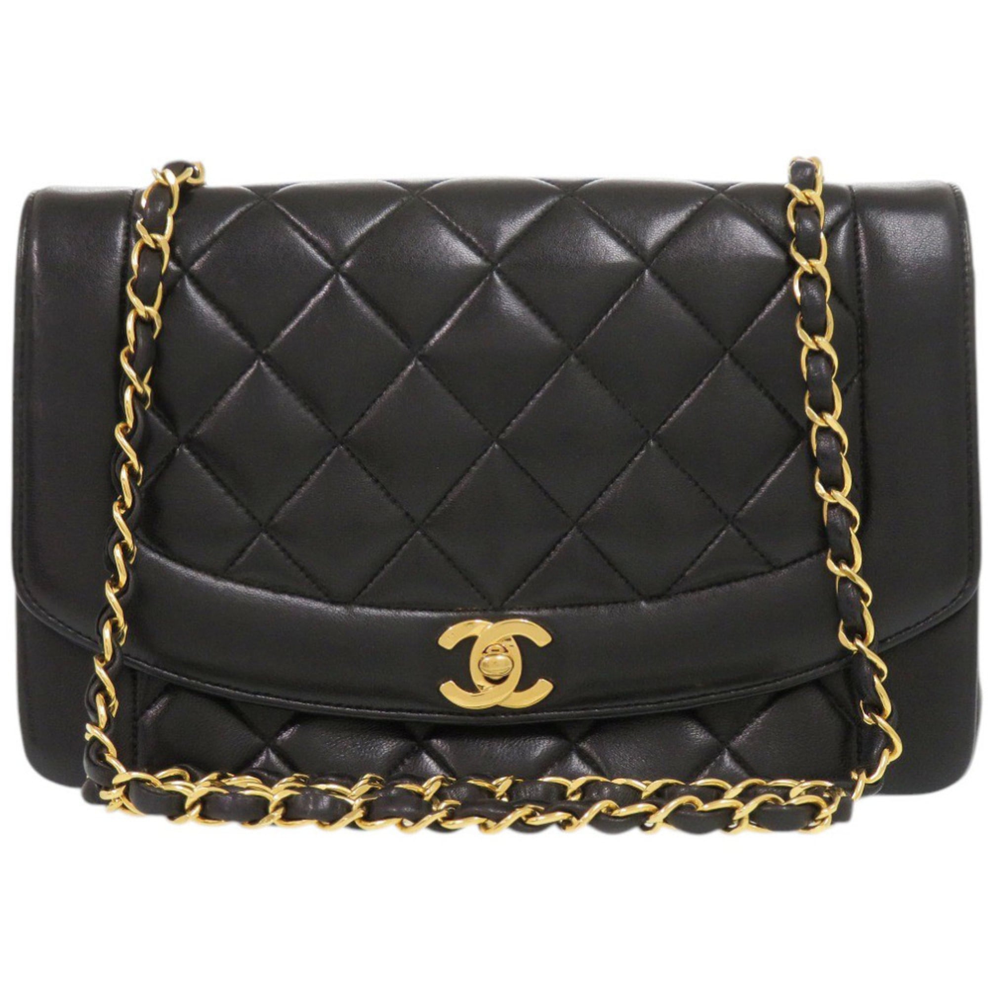 Chanel Black Leather Shoulder Bag (Pre-Owned)