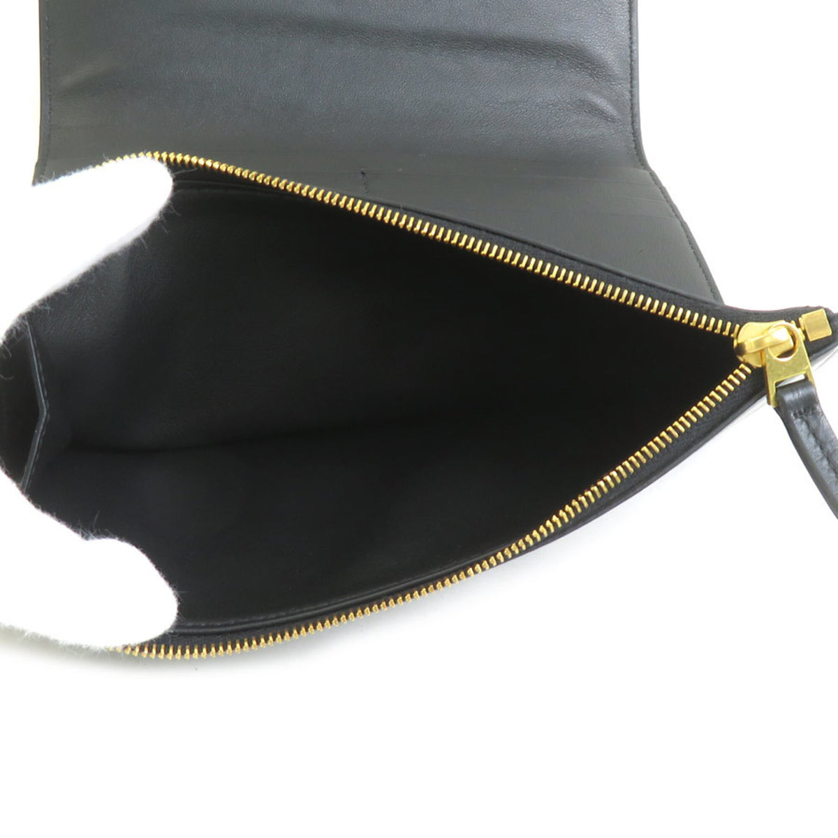 Bottega Veneta Black Leather Long Wallet (Bi-Fold) (Pre-Owned)