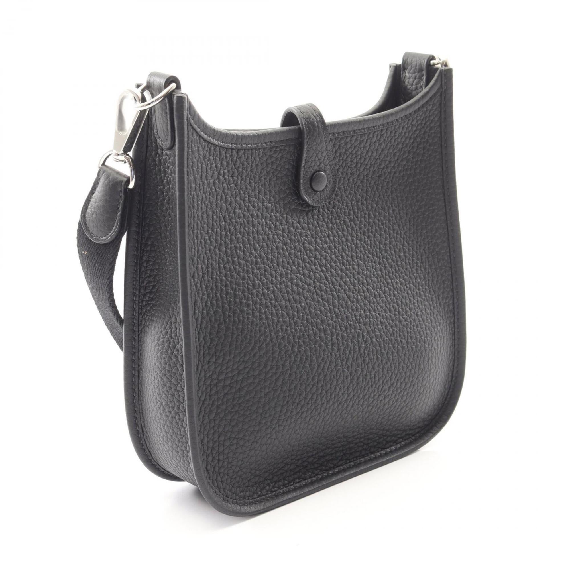 Hermes Black Taurillon Clemence Leather Shoulder Bag (Pre-Owned)