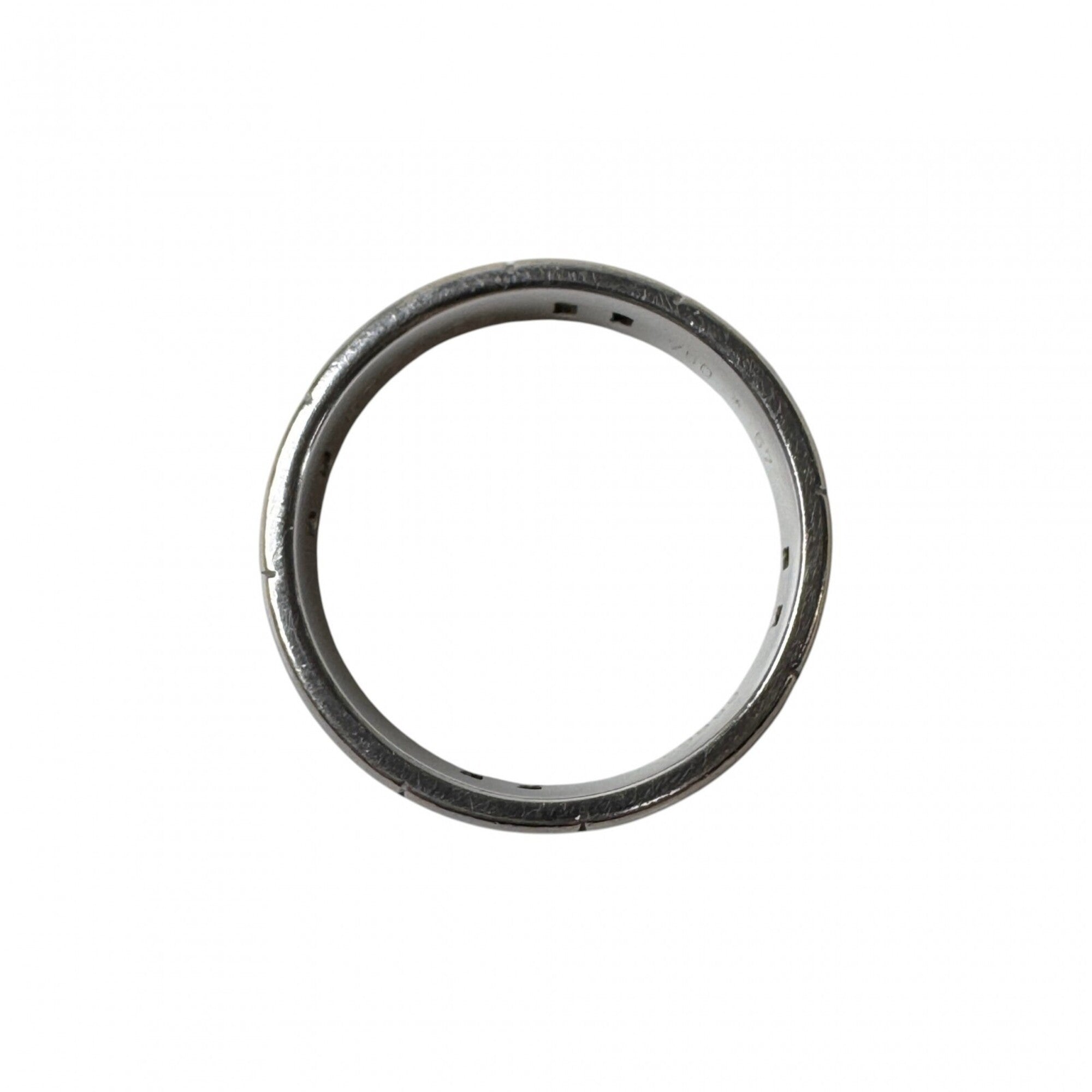 Hermes White Gold Band Ring (Pre-Owned)