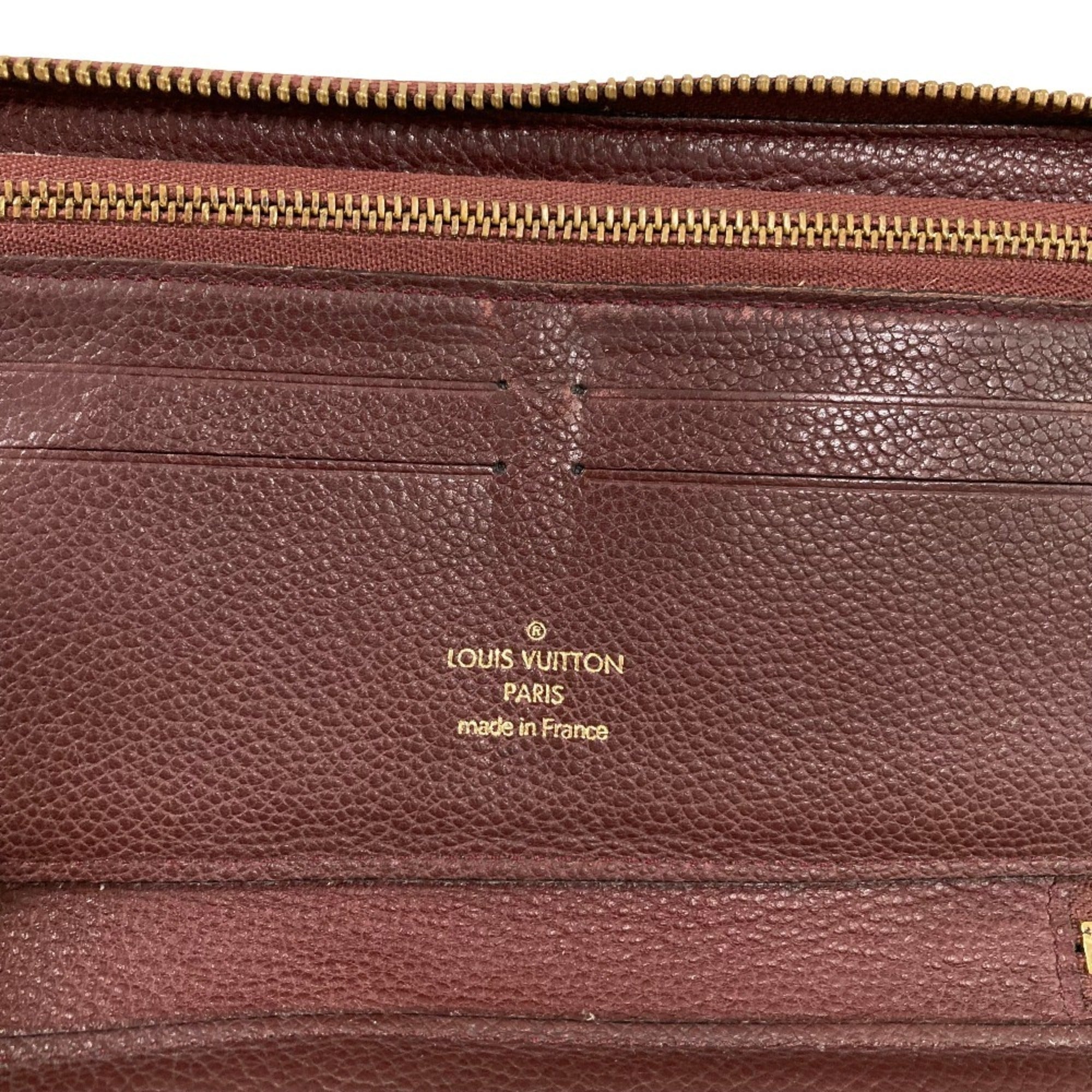 Louis Vuitton Monogram Empreinte Bordeaux Monogram Empreinte Long Wallet (Bi-Fold) (Pre-Owned)