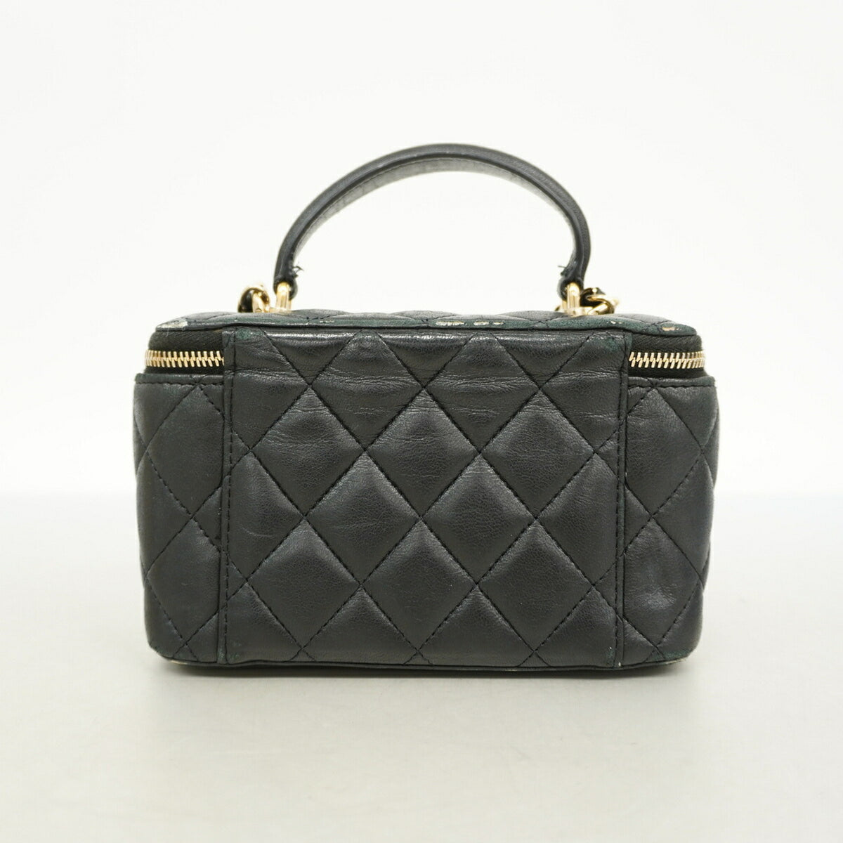 Chanel Black Leather Vanity Bag (Pre-Owned)