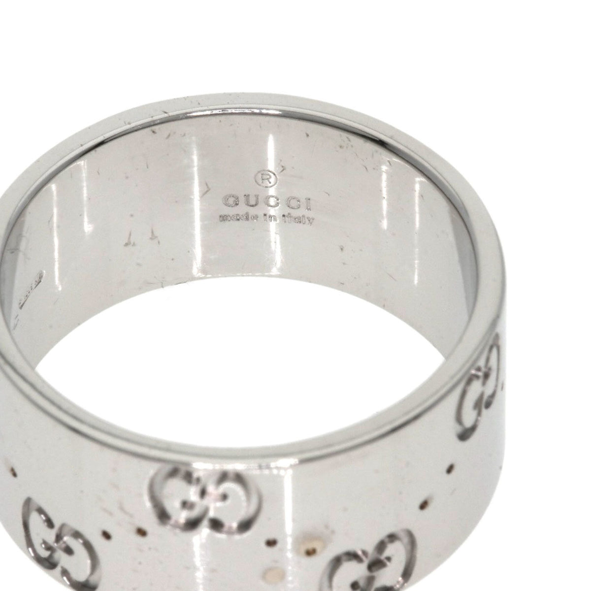 Gucci White Gold White Gold (18K) Band Ring (Pre-Owned)