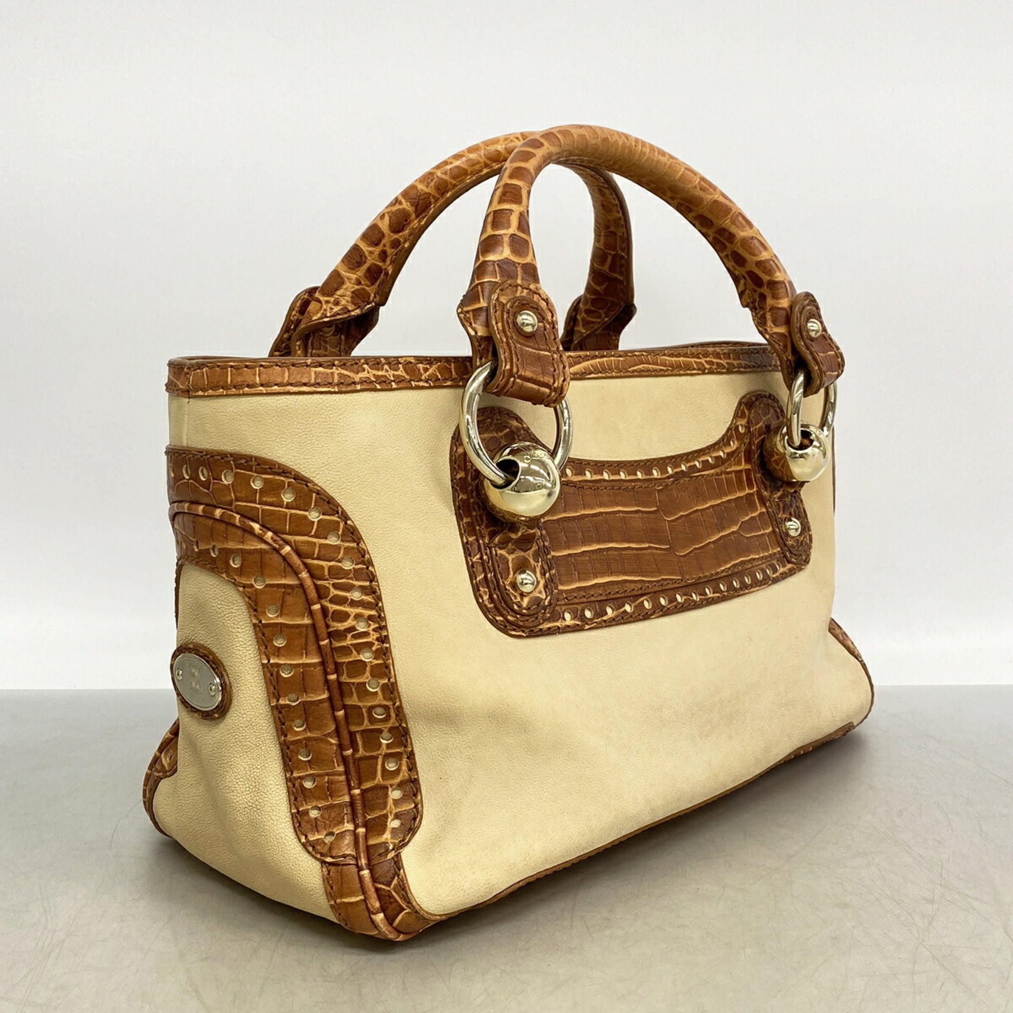 Celine Beige Brown Leather Handbag (Pre-Owned)