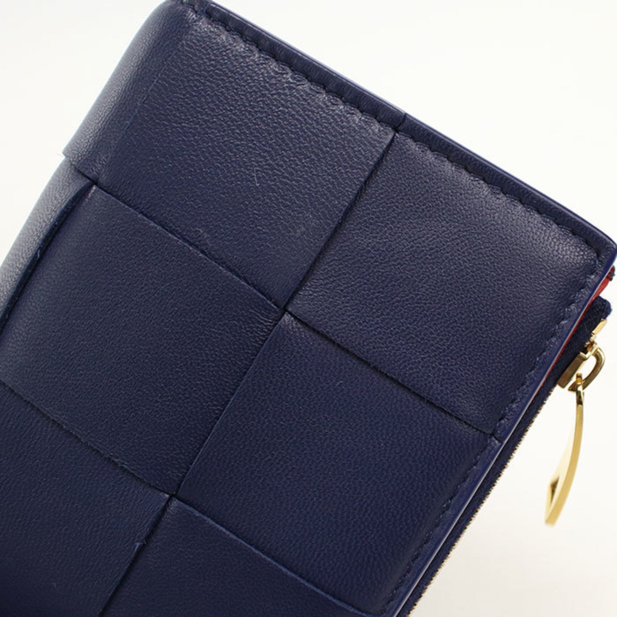 Bottega Veneta Navy Leather Wallet (Bi-Fold) (Pre-Owned)