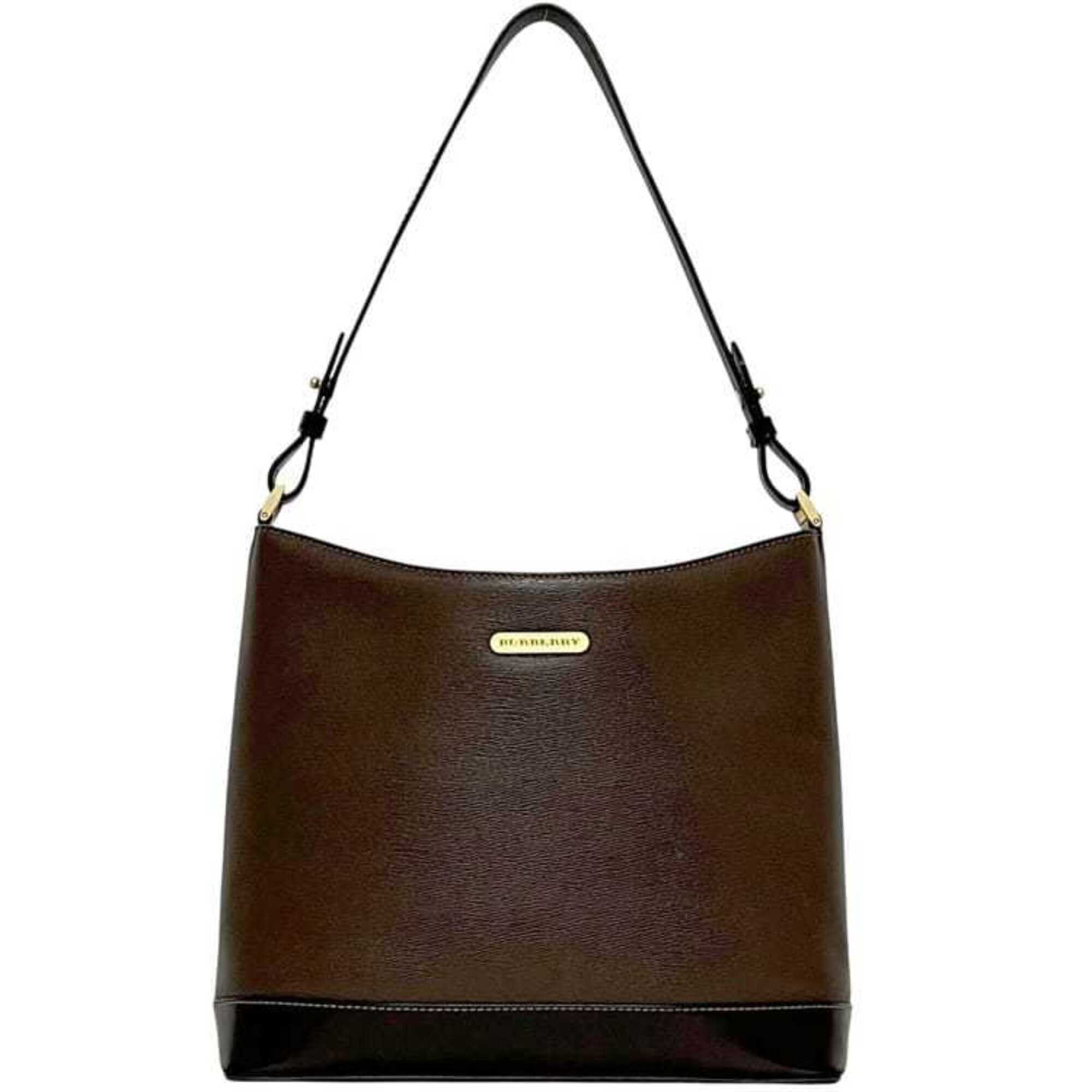 Burberry Brown Leather Shoulder Bag (Pre-Owned)