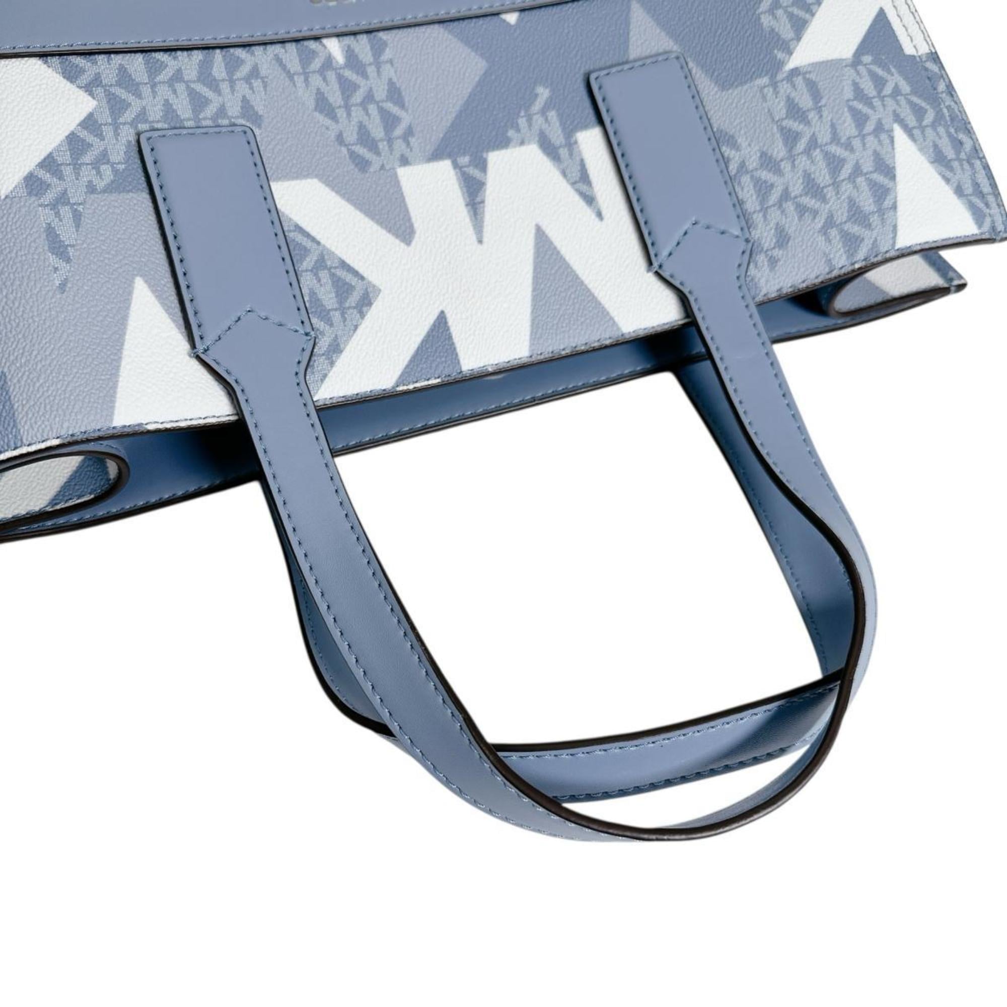 Michael Kors Blue Leather Shoulder Bag Tote Bag (Pre-Owned)