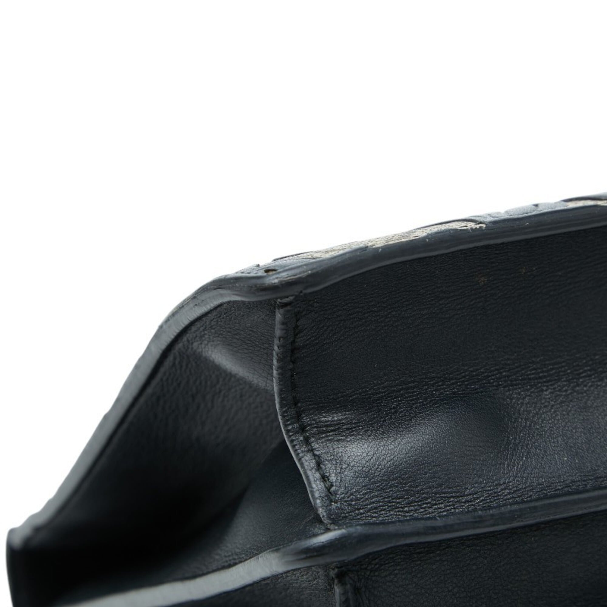 Gucci Beige Black Pvc Leather Shoulder Bag (Pre-Owned)