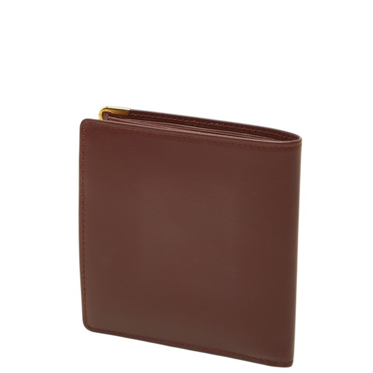 Cartier Bordeaux Wine Red Leather Wallet (Bi-Fold) (Pre-Owned)