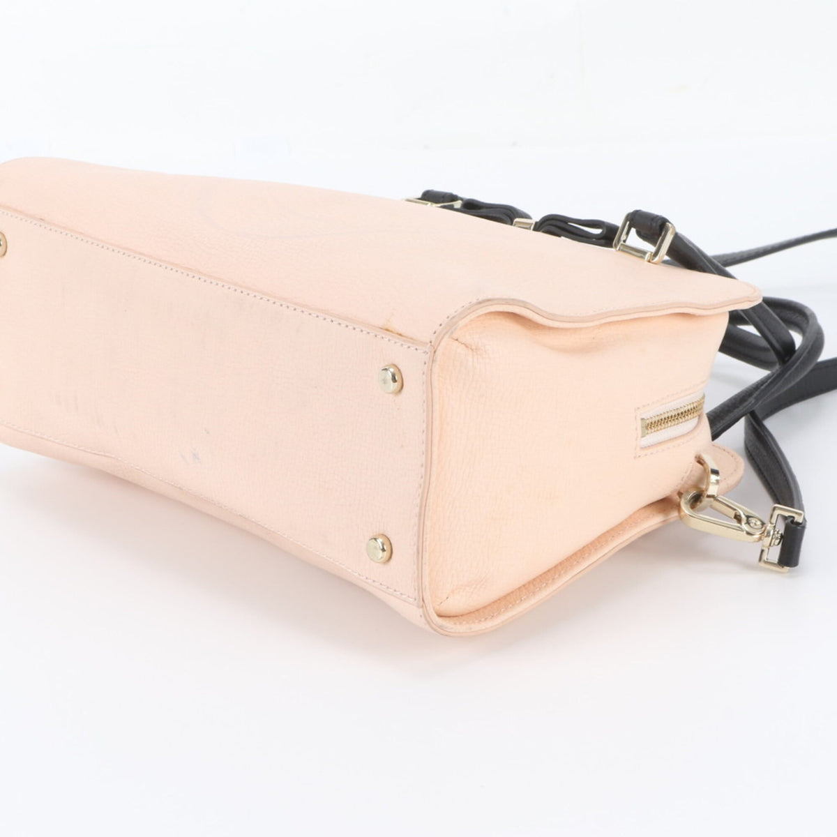 Kate Spade Black Light Pink Leather Handbag Shoulder Bag Tote Bag (Pre-Owned)