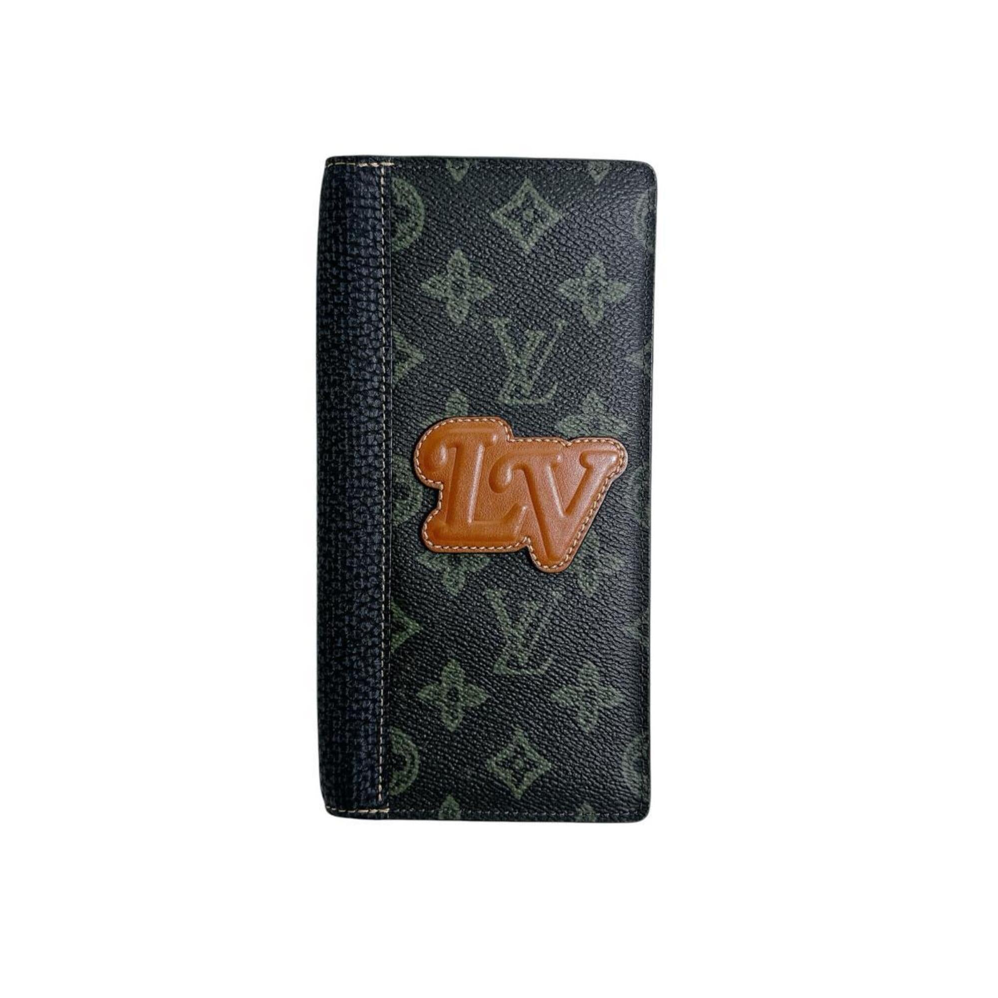 Louis Vuitton Dark Green Galle Monogram Or Monogram Long Wallet (Bi-Fold) (Pre-Owned)