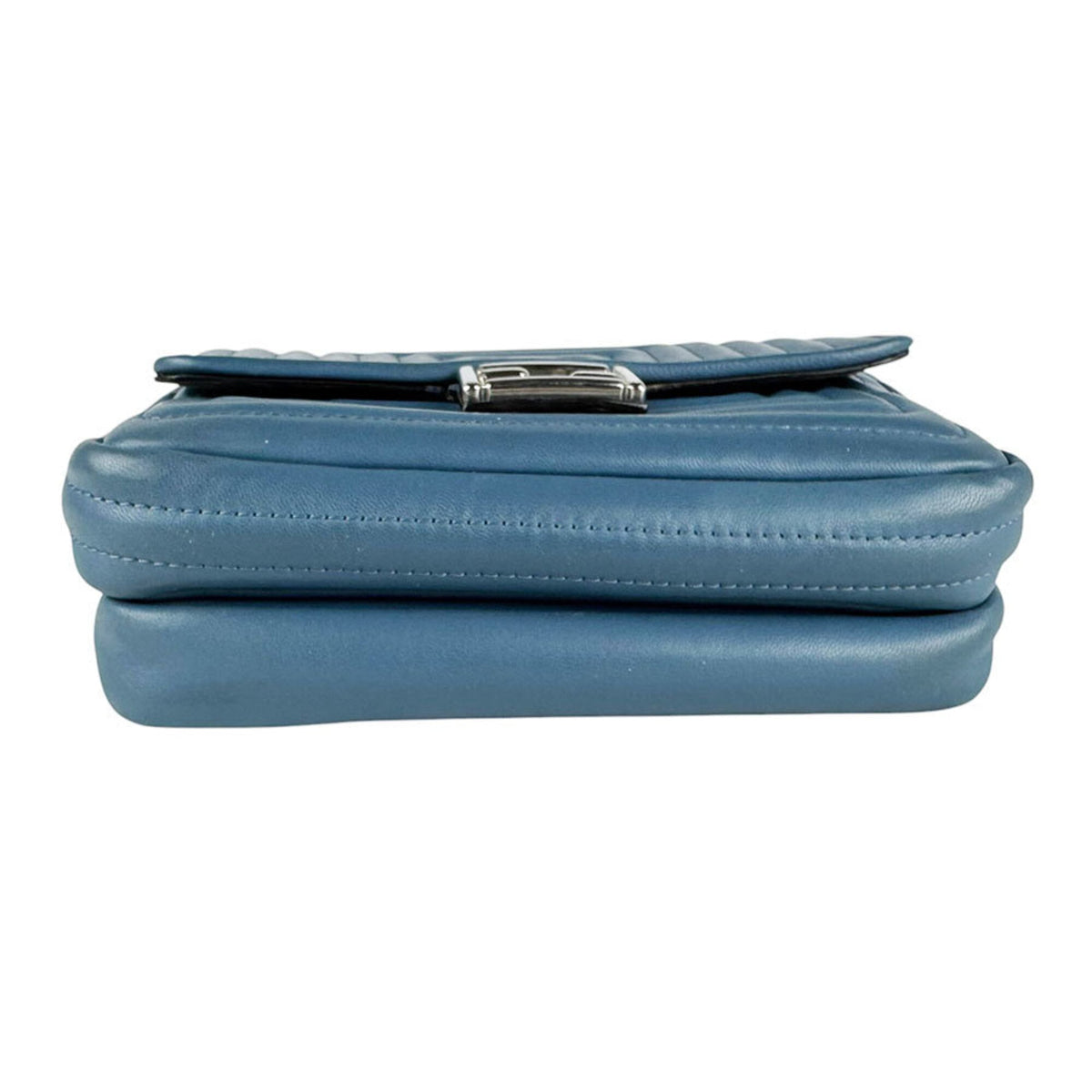 Fendi Blue Leather Shoulder Bag (Pre-Owned)