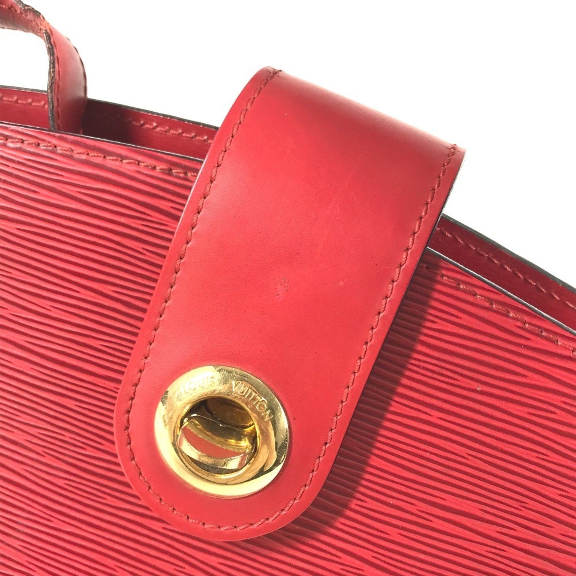 Louis Vuitton Castilian Red Red Color Epi Leather Shoulder Bag (Pre-Owned)