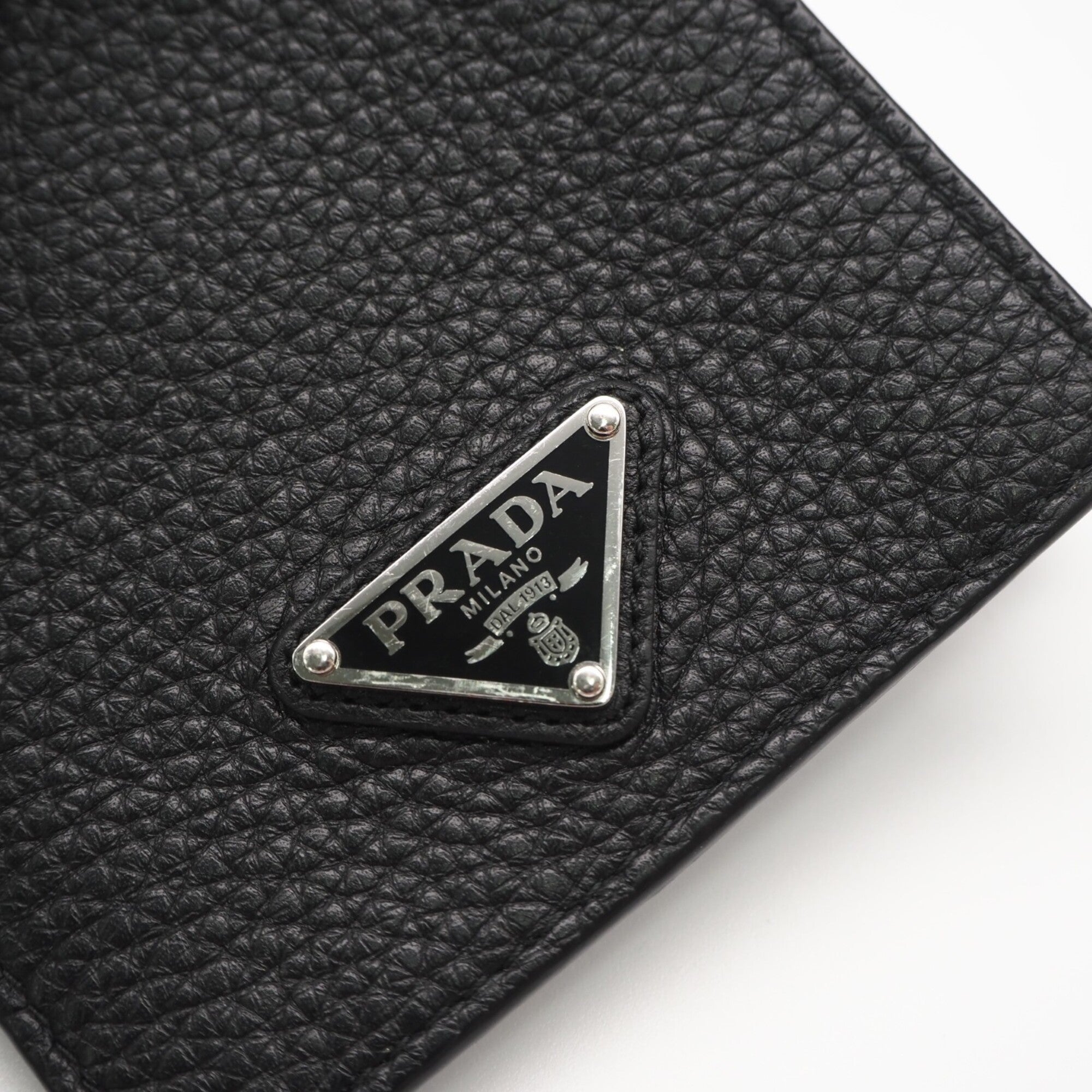 Prada Black Leather Wallet (Bi-Fold) (Pre-Owned)